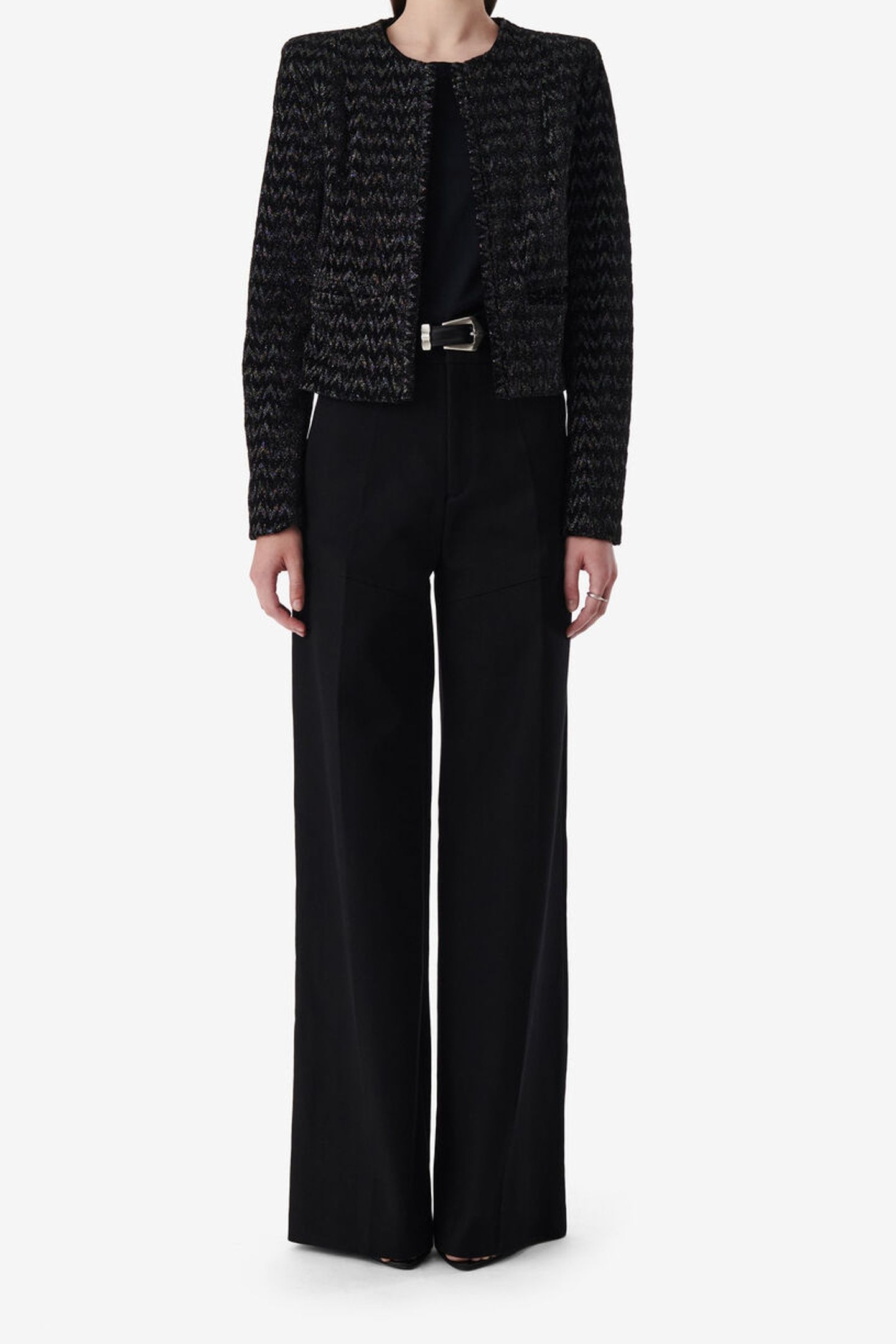 LUANE JACKET BLACK LUREX 1