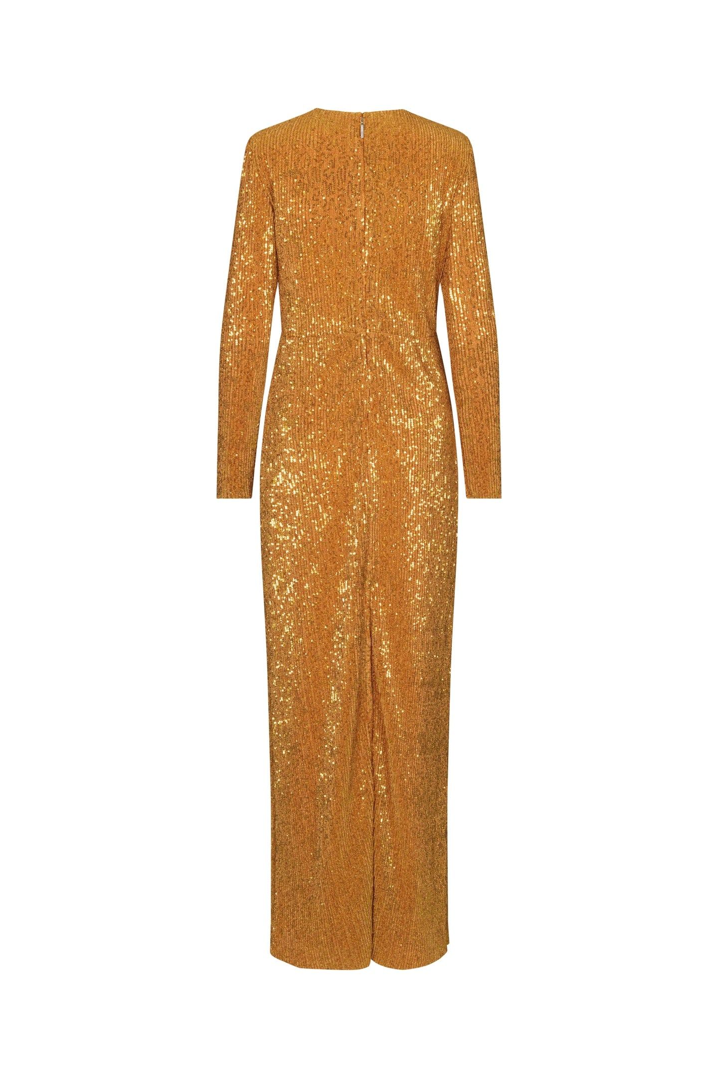 CARSON DRESS LONG GOLD 4