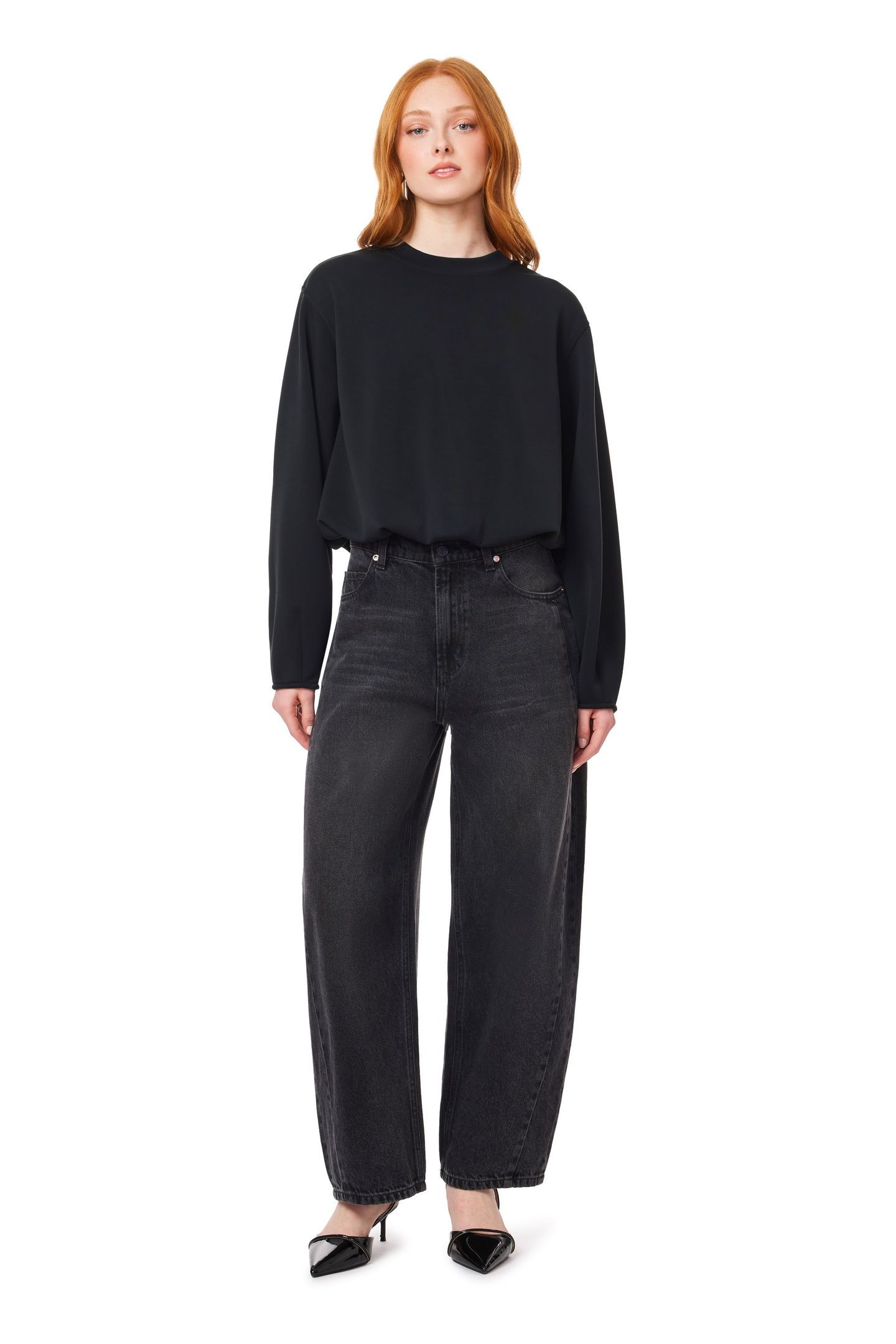 BUBBLE HEM CREWNECK BLACK NIGHT 6
