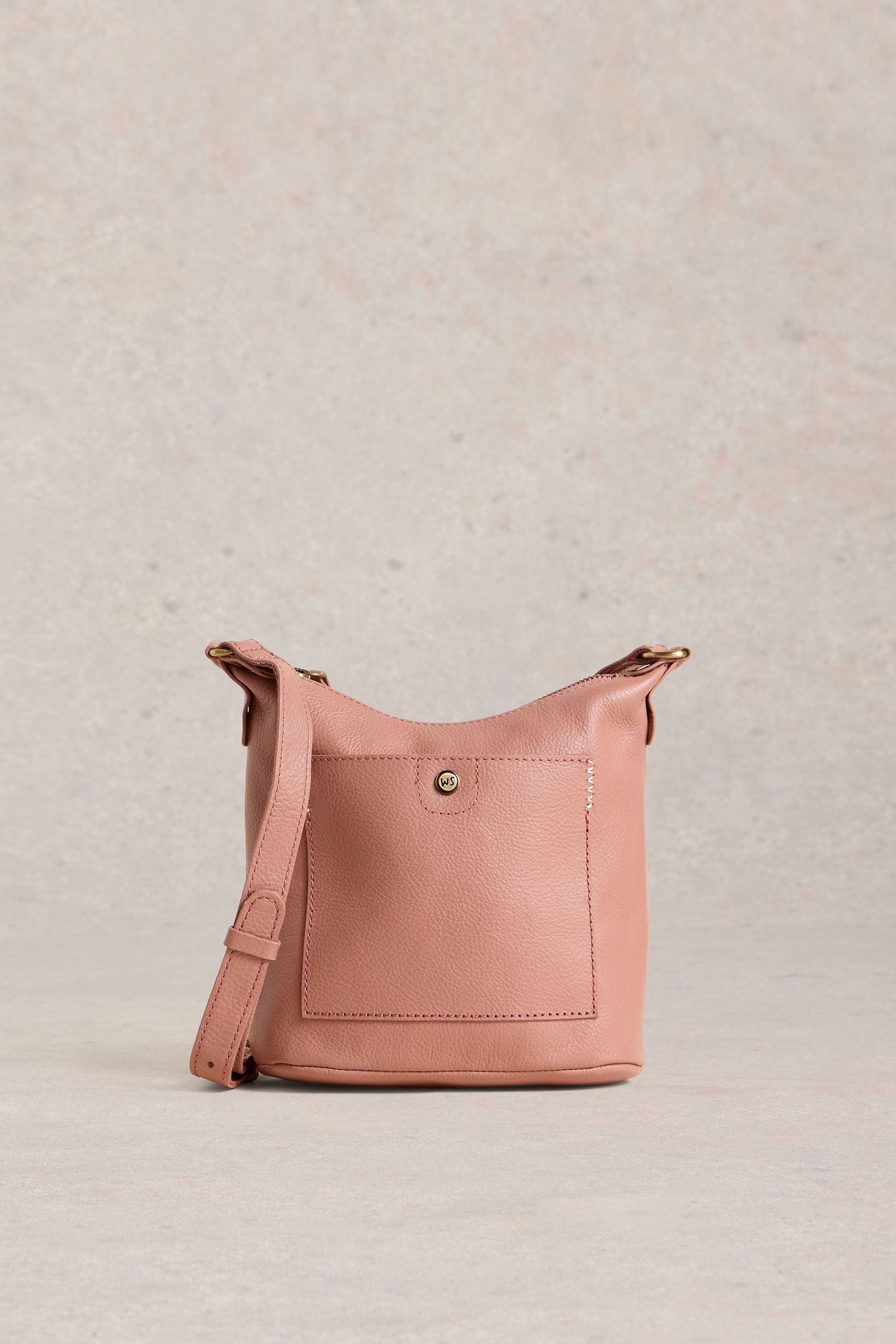MINI FERN LEATHER CROSSBODY MID PINK 1