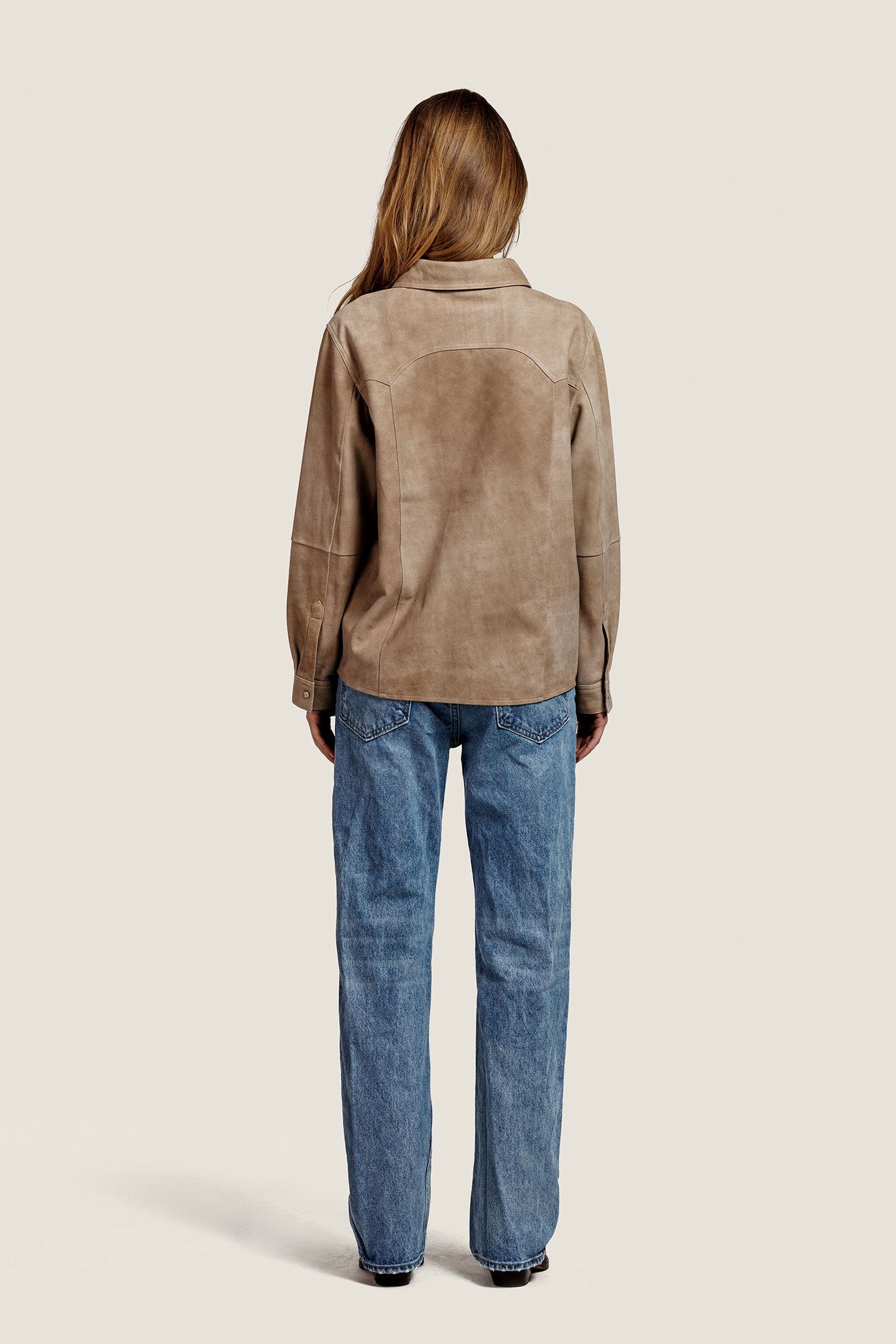 HAVANA SUEDE BLOUSE GREY TAUPE 3