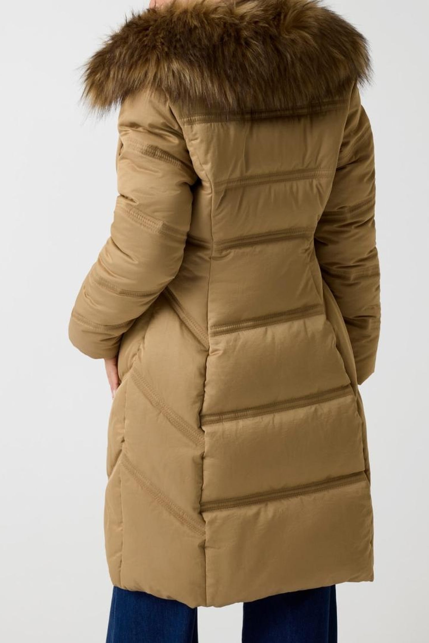 ALIENOR LONG BELTED FOAMY TAUPE MULTI 2