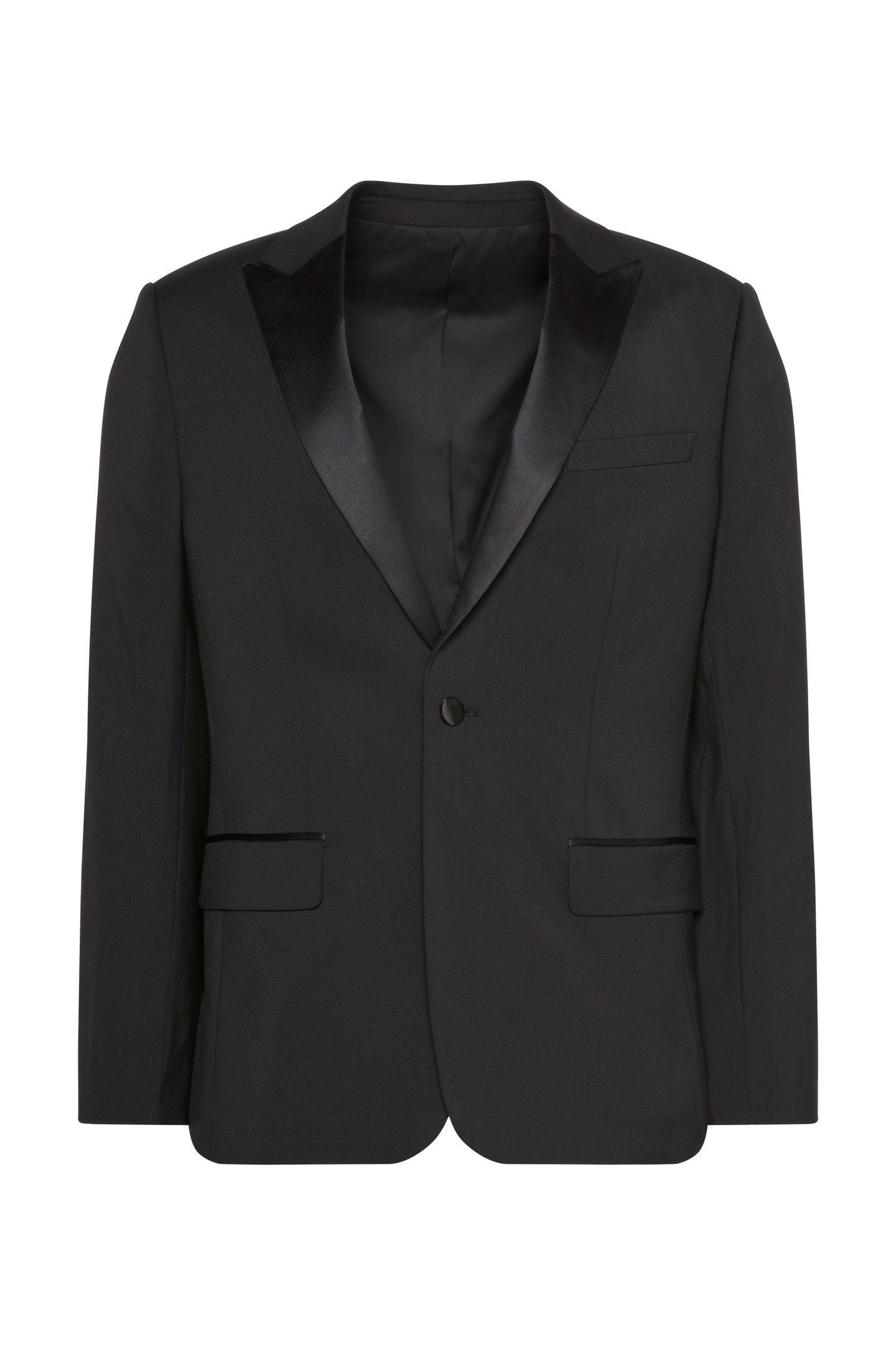 LS TUXEDO ITALIAN WOOL BLAZER BLACK 4