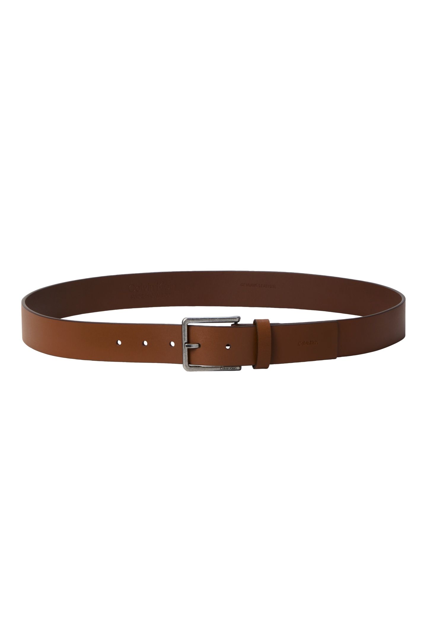 WARMTH BUCKLE SMOOTH BELT COGNAC/ANTIQUE SILVER 2
