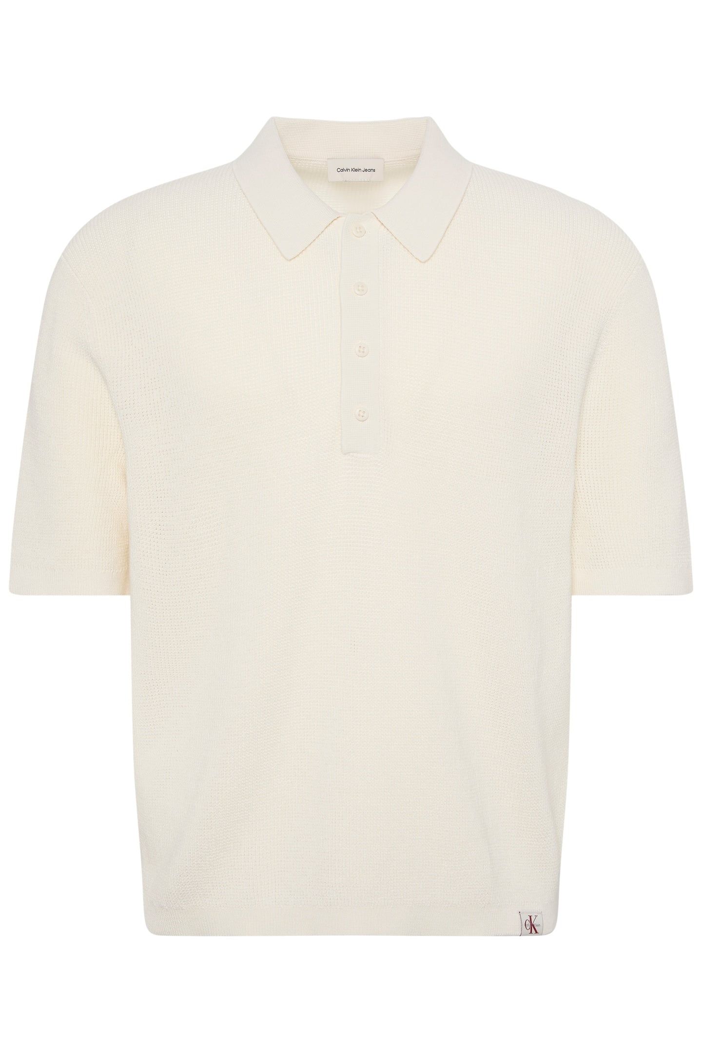 SS COTTON WAFFLE POLO TOFU 3
