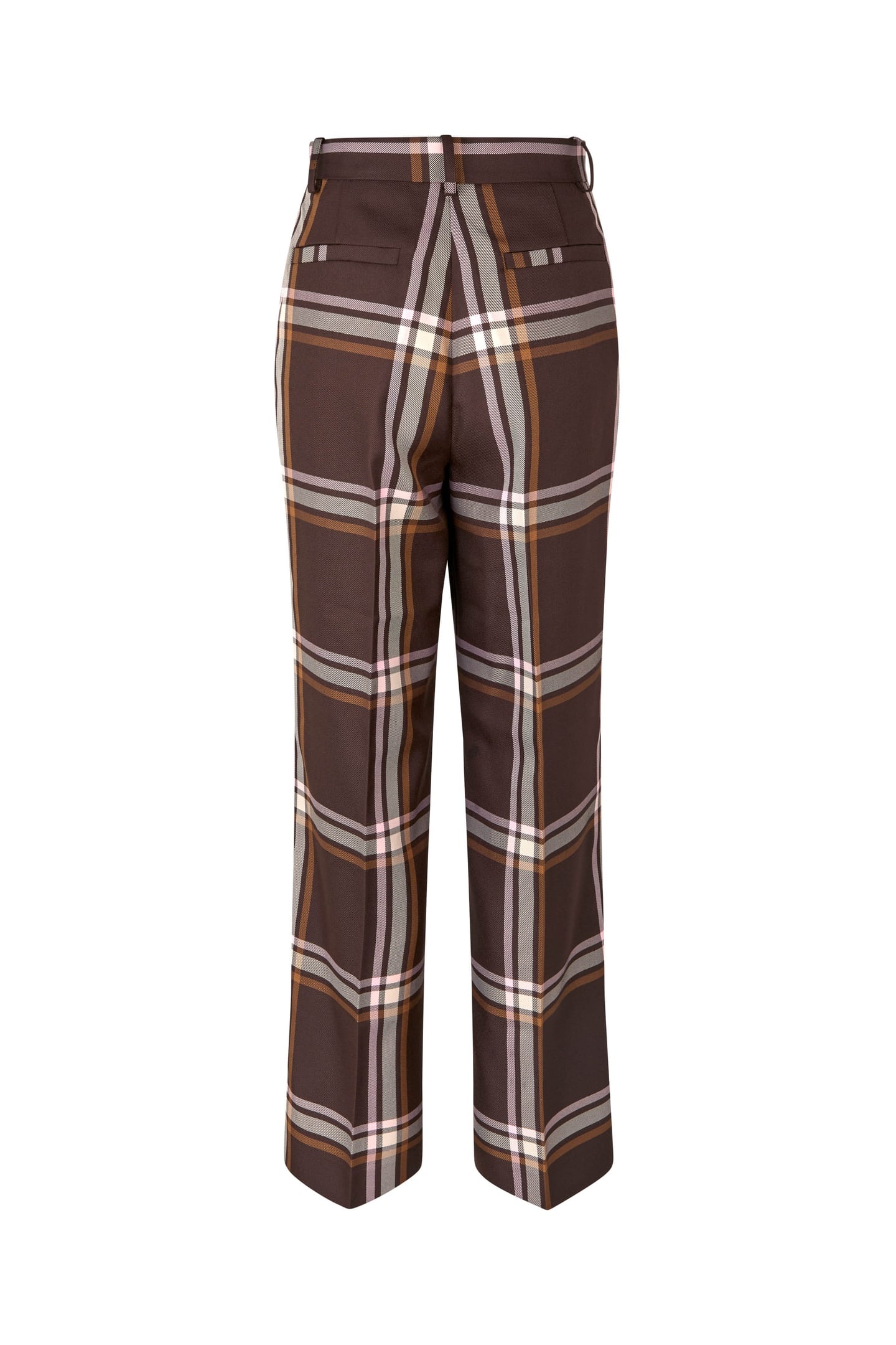 FRONT PLEAT LONG STRAIGHT PANTS WEAVED CHECKS 8
