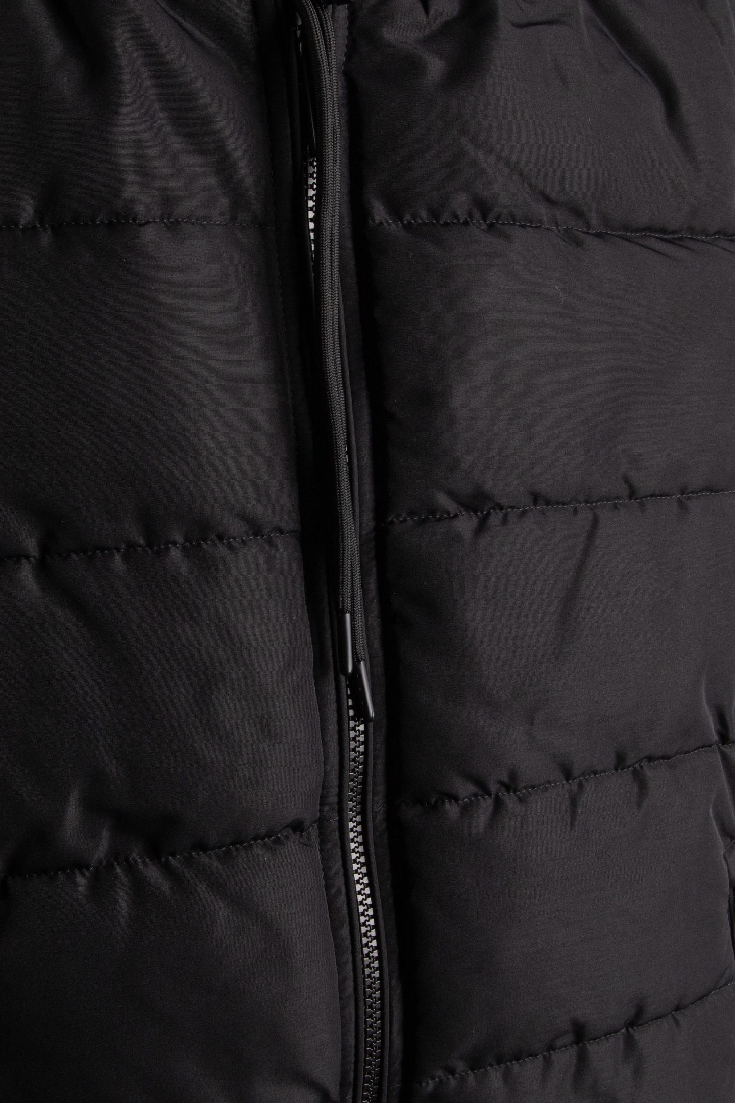 HOODED BOMBER PUFFER COAT BLACK 4