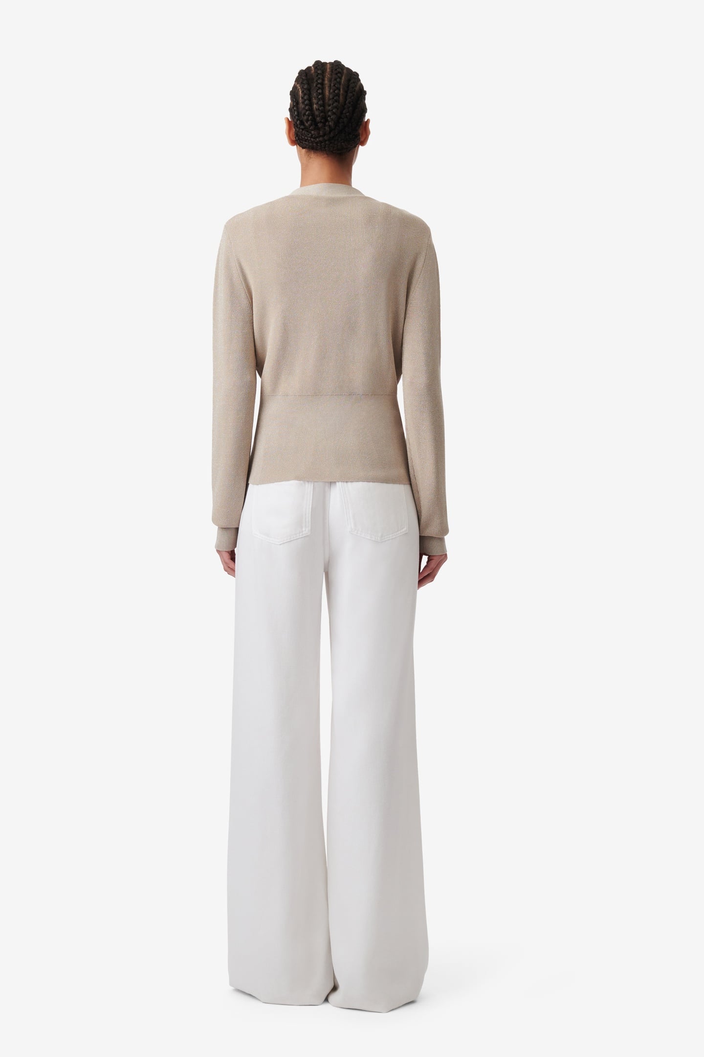 ALEA SWEATER BEIGE LUREX SILVER 2