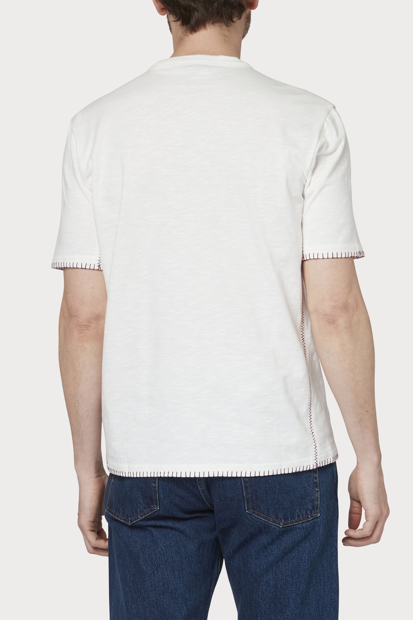 MENS CASUAL FIT SS T SHIRT HAPPY OFF WHITE 5