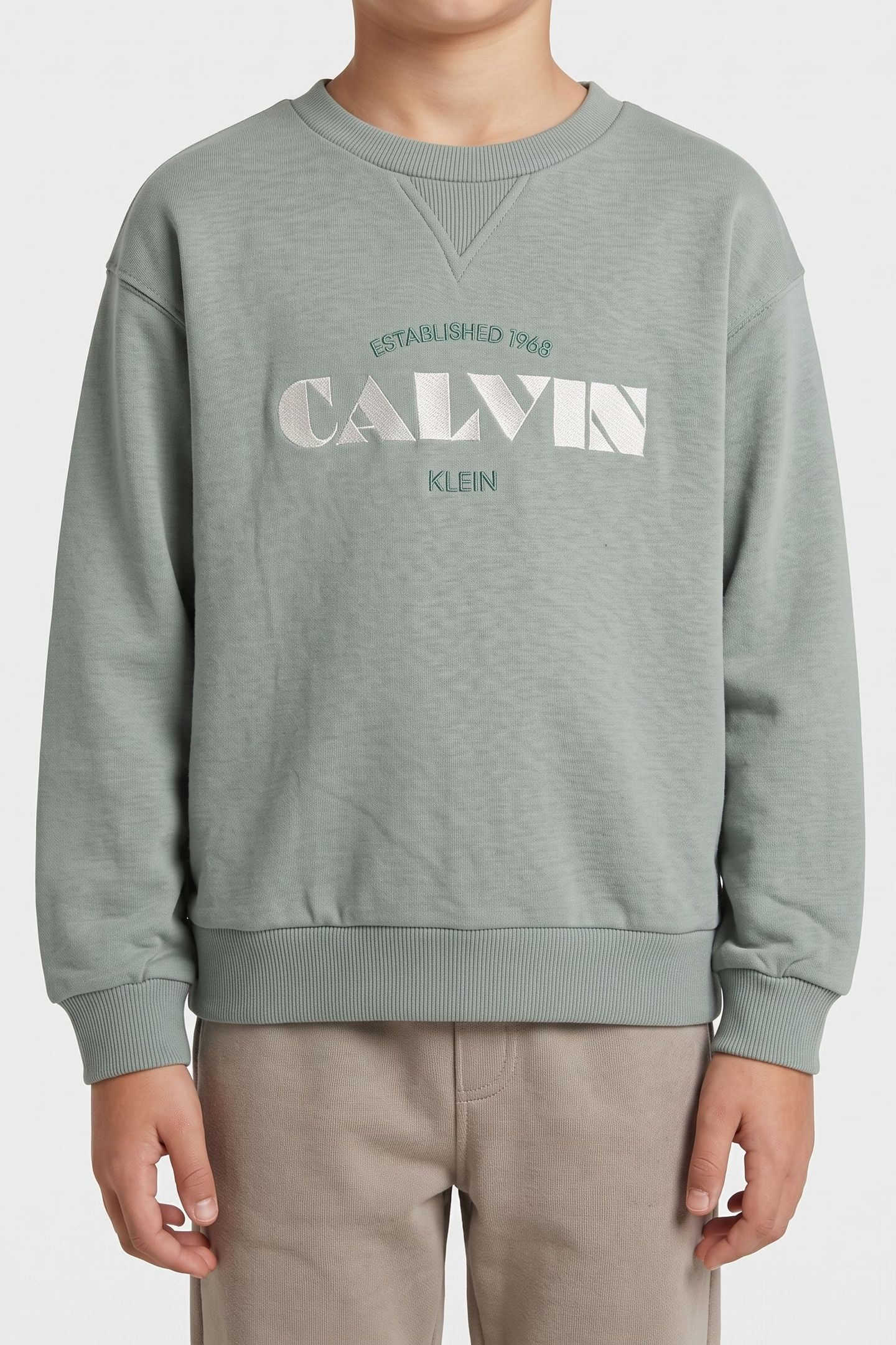 GIRLS TERRY CREWNECK CHINOIS GREEN 1