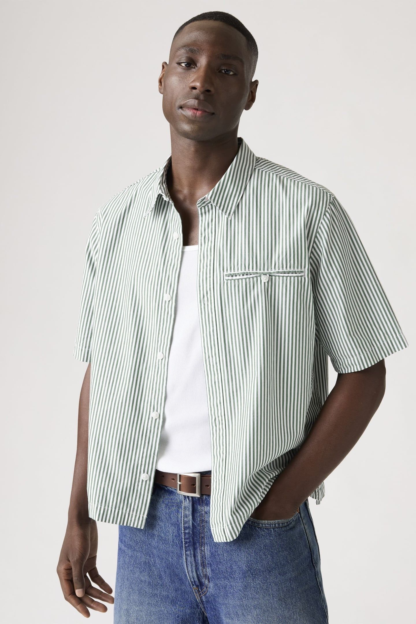 SHORT SLEEVE ZANDT CROPPED SHIRT 3