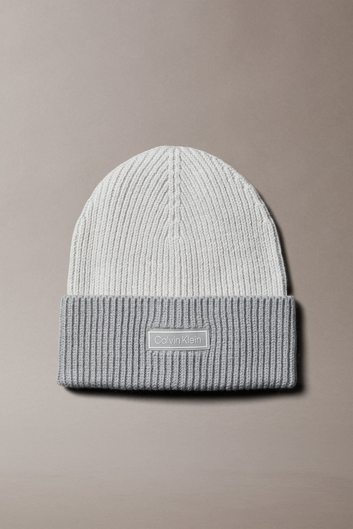 PATCH WOOL CHUNKY RIB QUIET GRAY/CHISELED STONE 1
