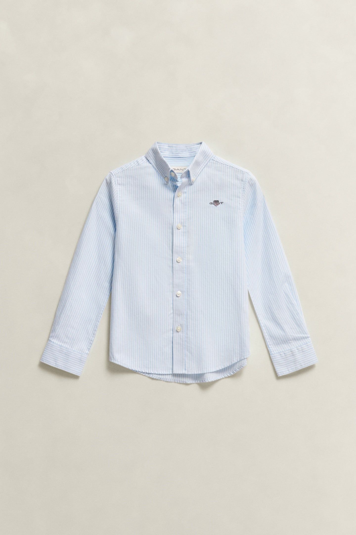 KIDS BOYS SHIELD OXFORD STRIPE SHIRT SKY BLUE 2
