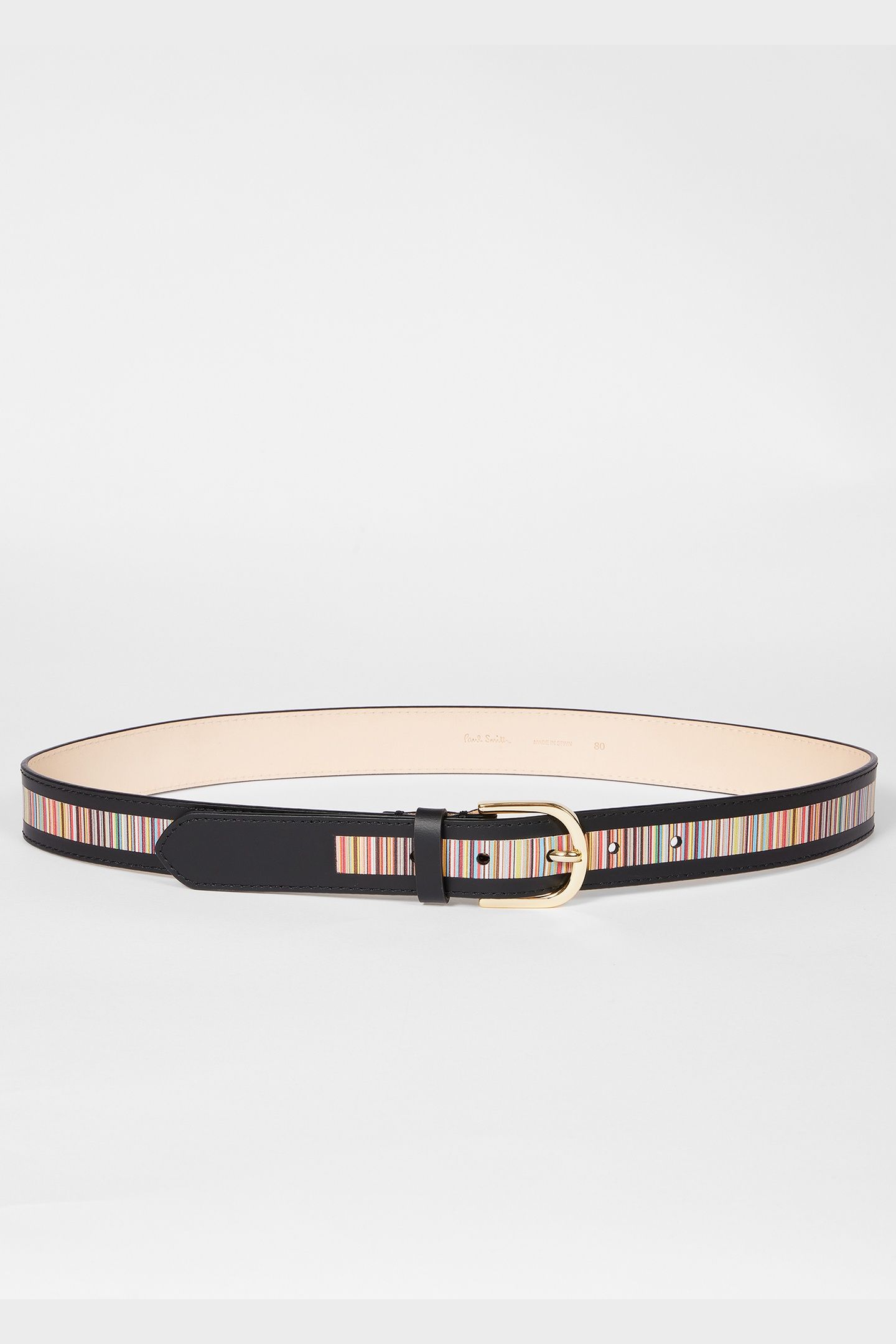 WOMEN BELT SIG STRIPE BLACK 1
