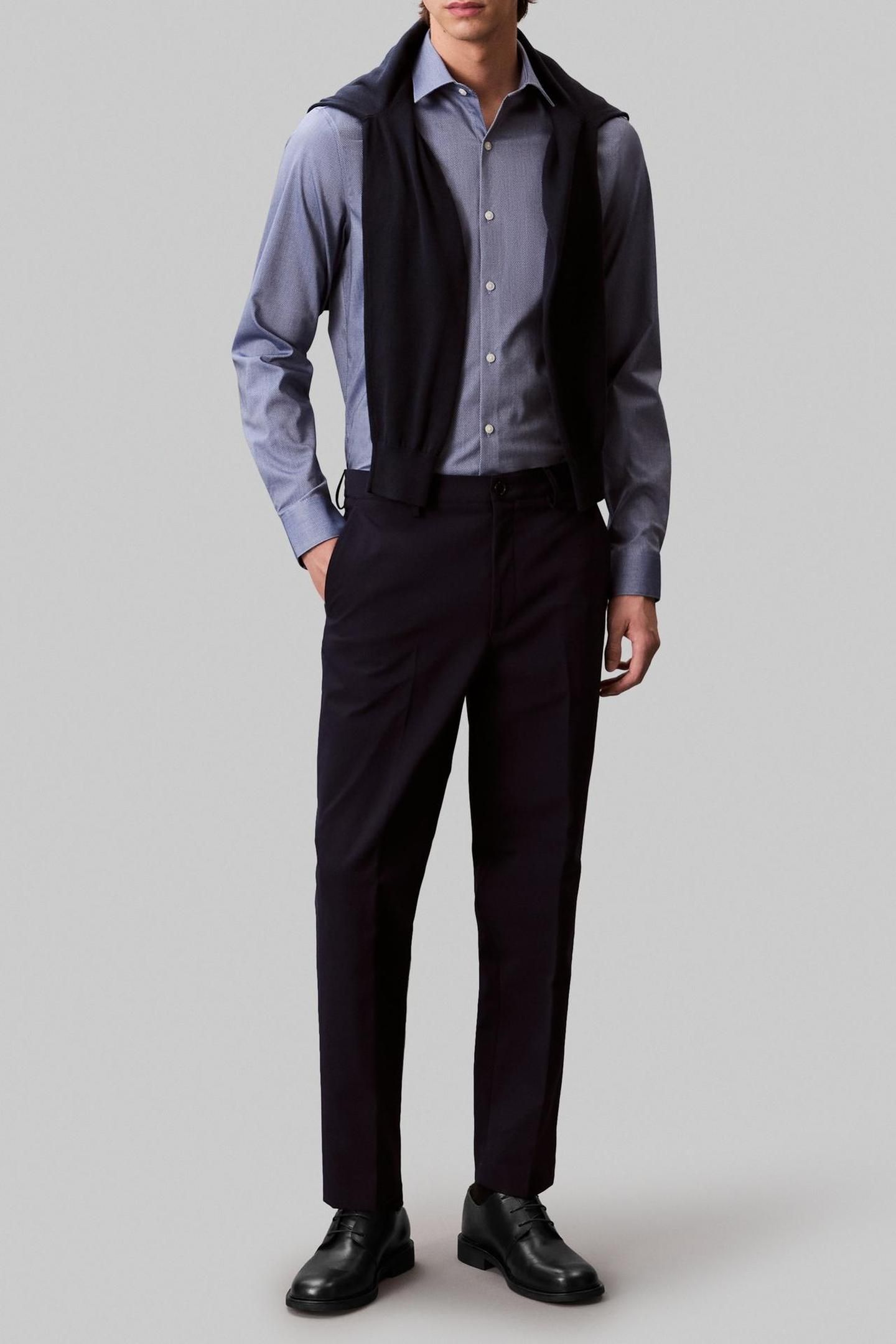SLIM STR COLLAR SHIRT NAVY 3
