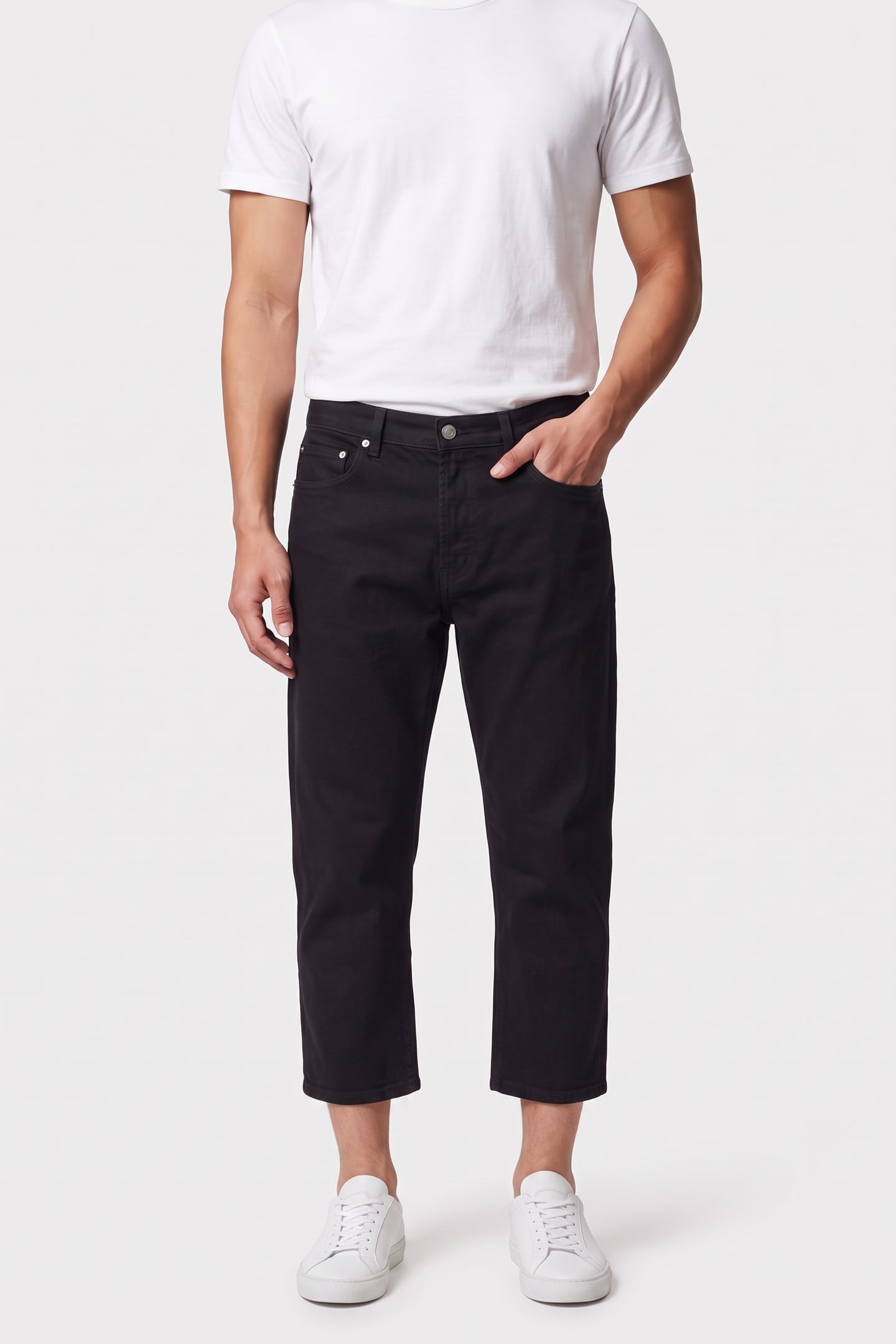 EDDIE REGULAR CROP FIT DENIM BLACK 1