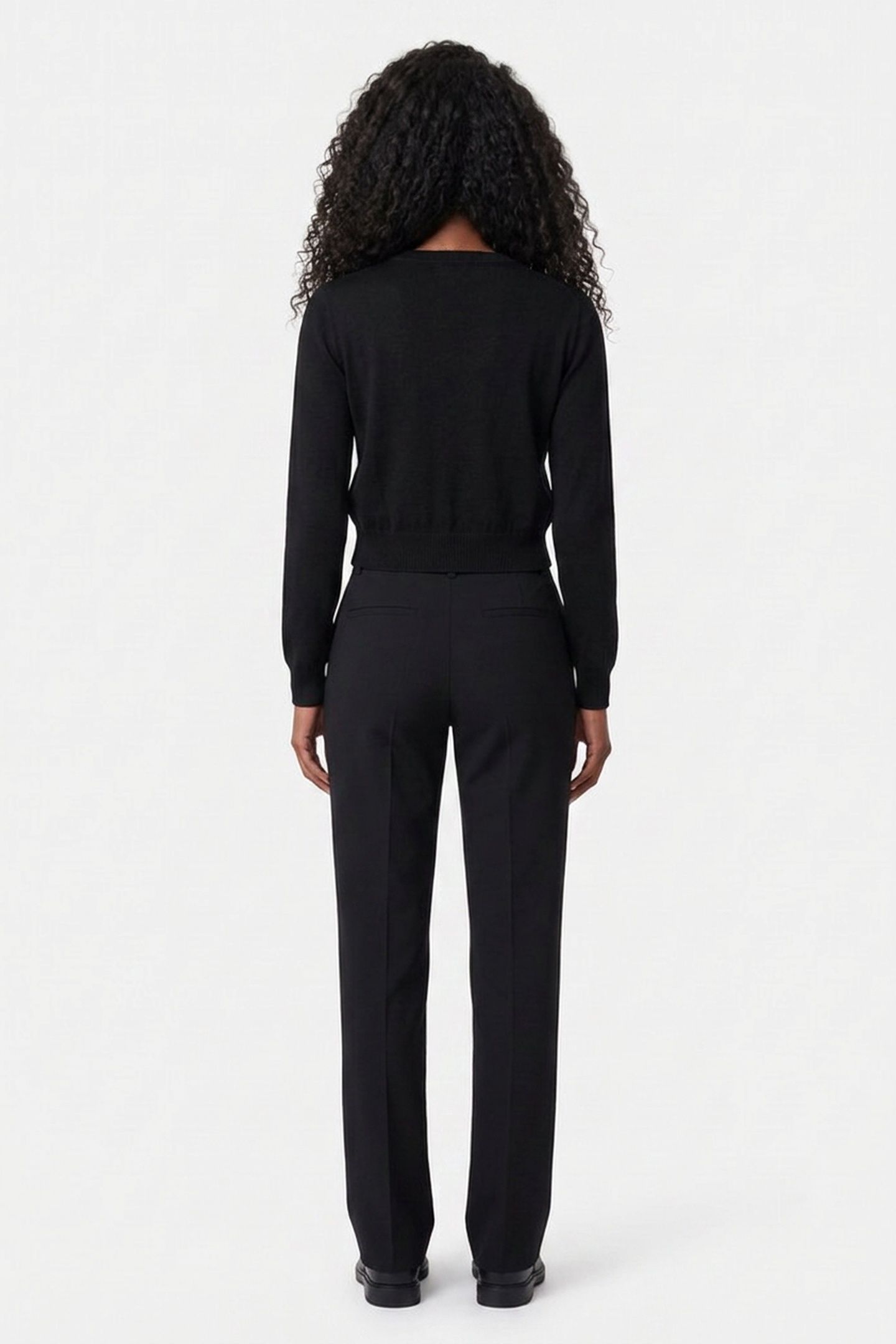 WOOL BLEND PULLOVER RHINESTONE LOGO BLACK 2