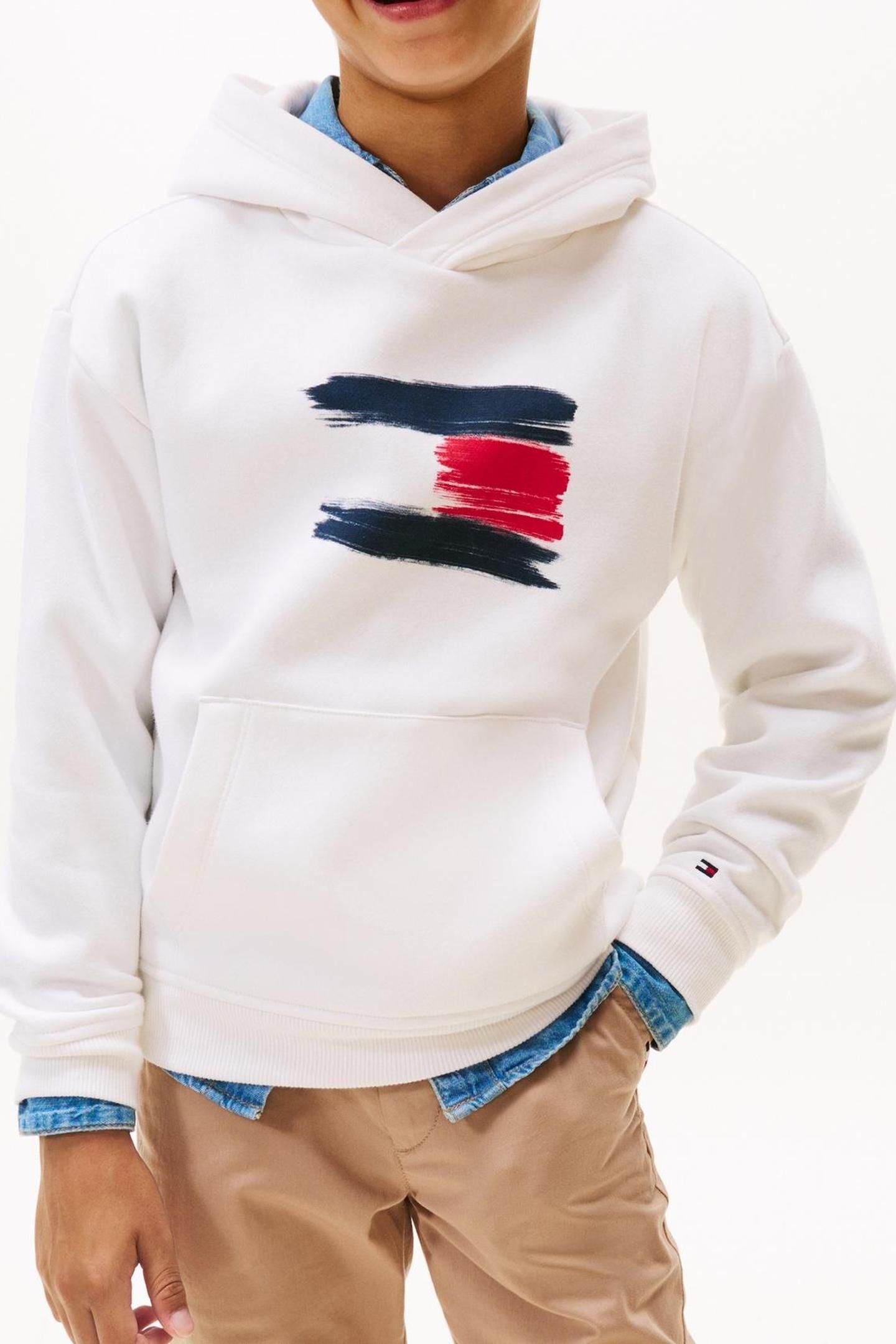 BOYS FLAG HOODIE WHITE 1