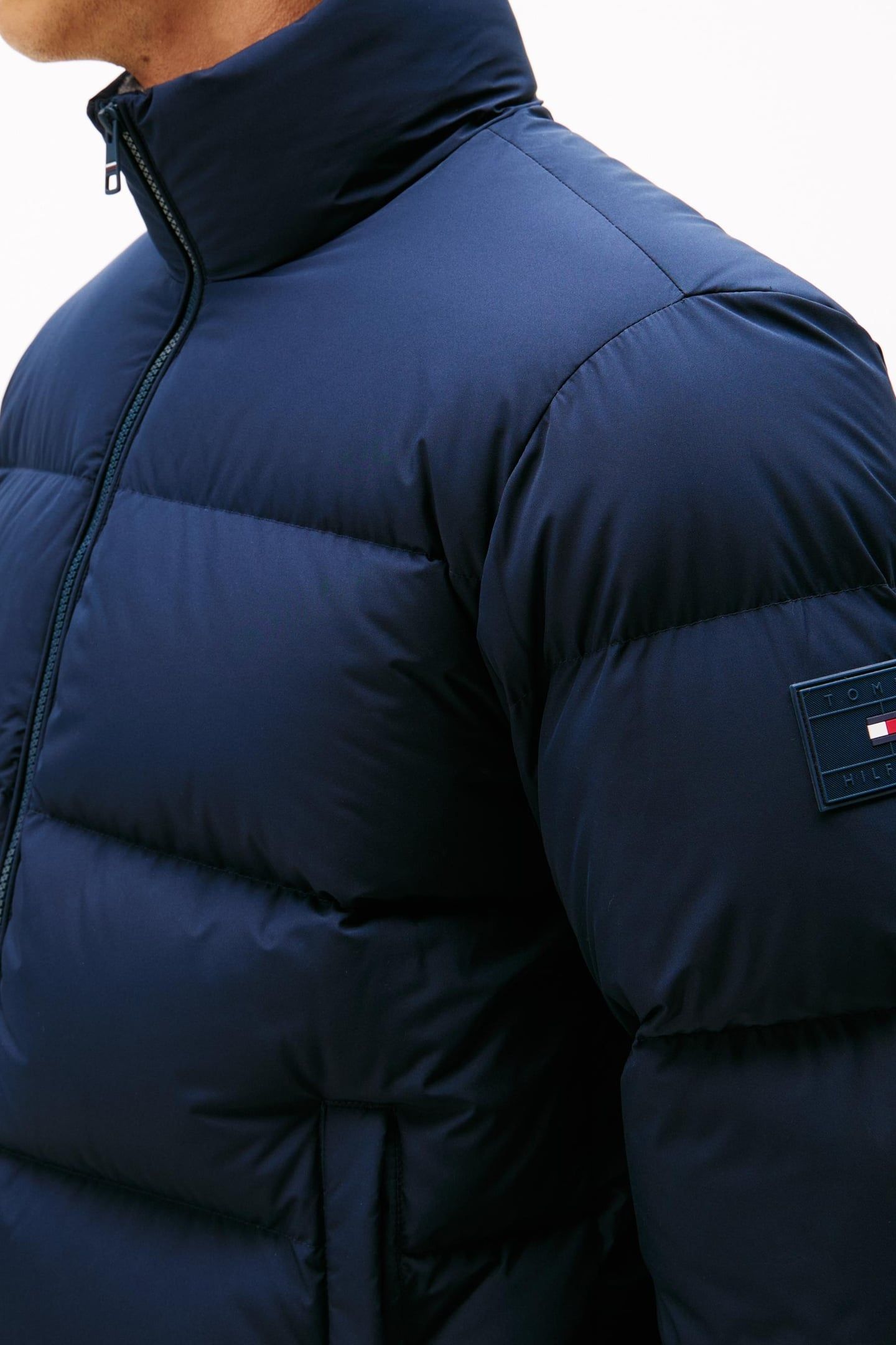 DOWN STAND PUFFER JACKET NAVY BLUE 4