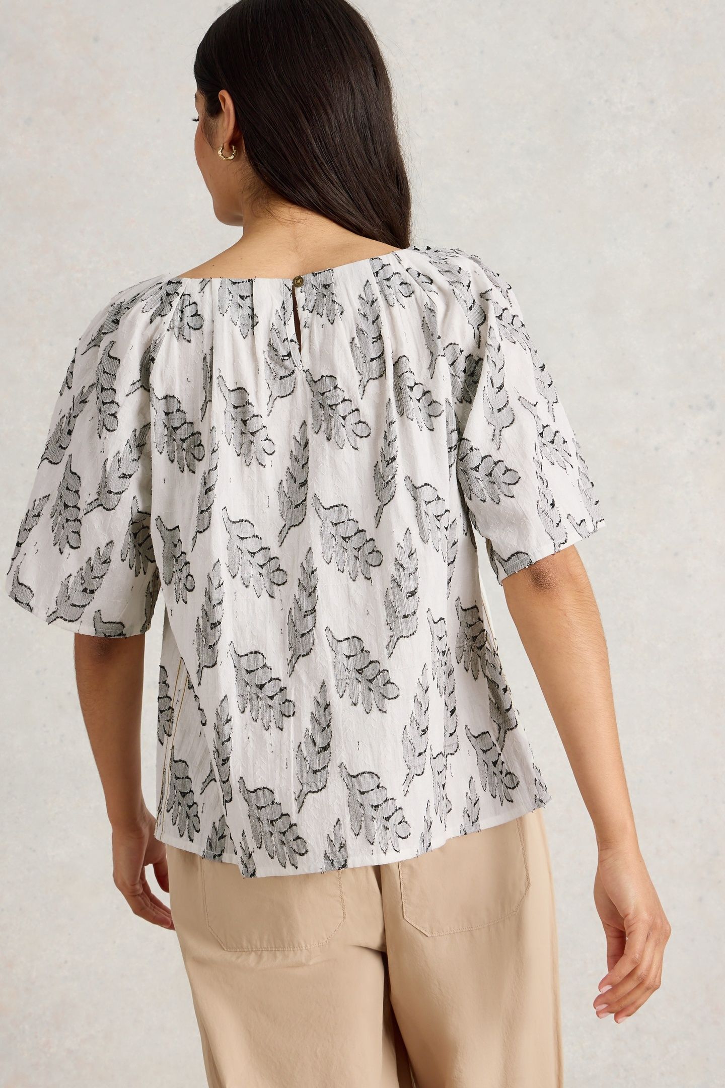 SPRUCE JAQUARD TOP WHITE MULTI 3