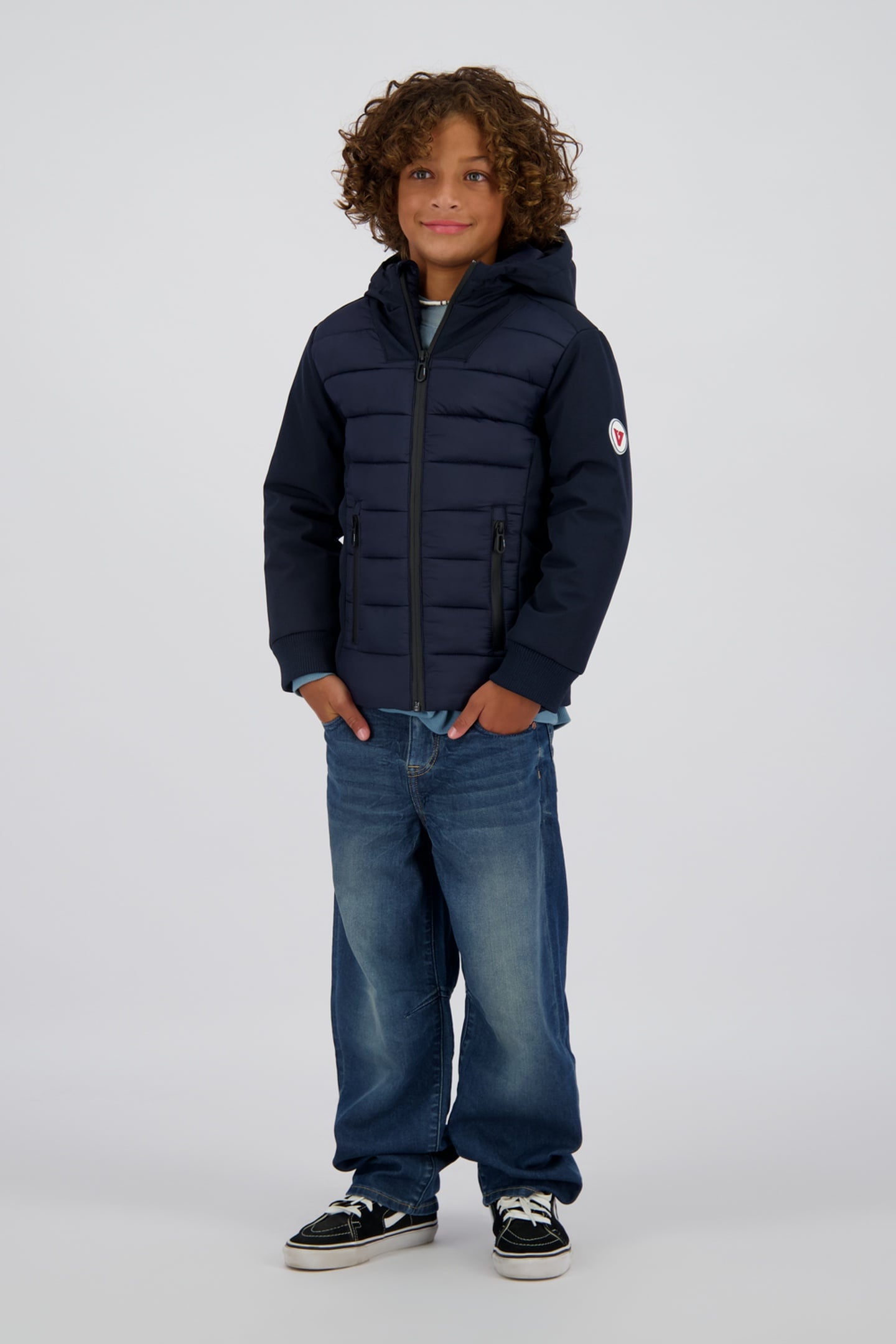 BOYS TEXTO JACKET OUTDOOR NAVY 1