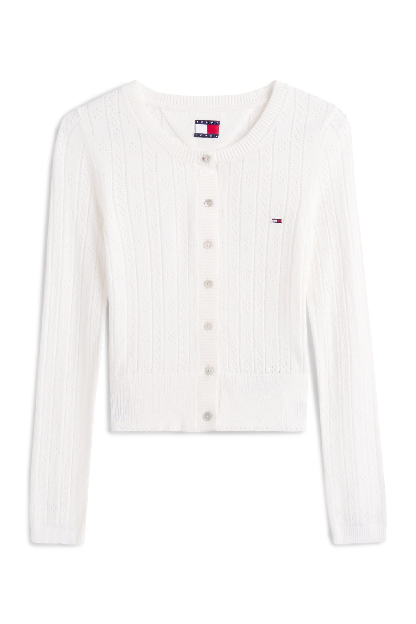 TJW POINTELLE CREW NECK ECRU 4