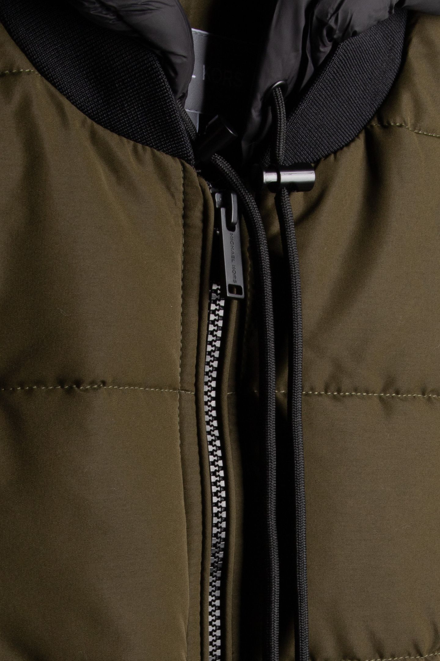 HOODED BOMBER PUFFER COAT OLIVE 4