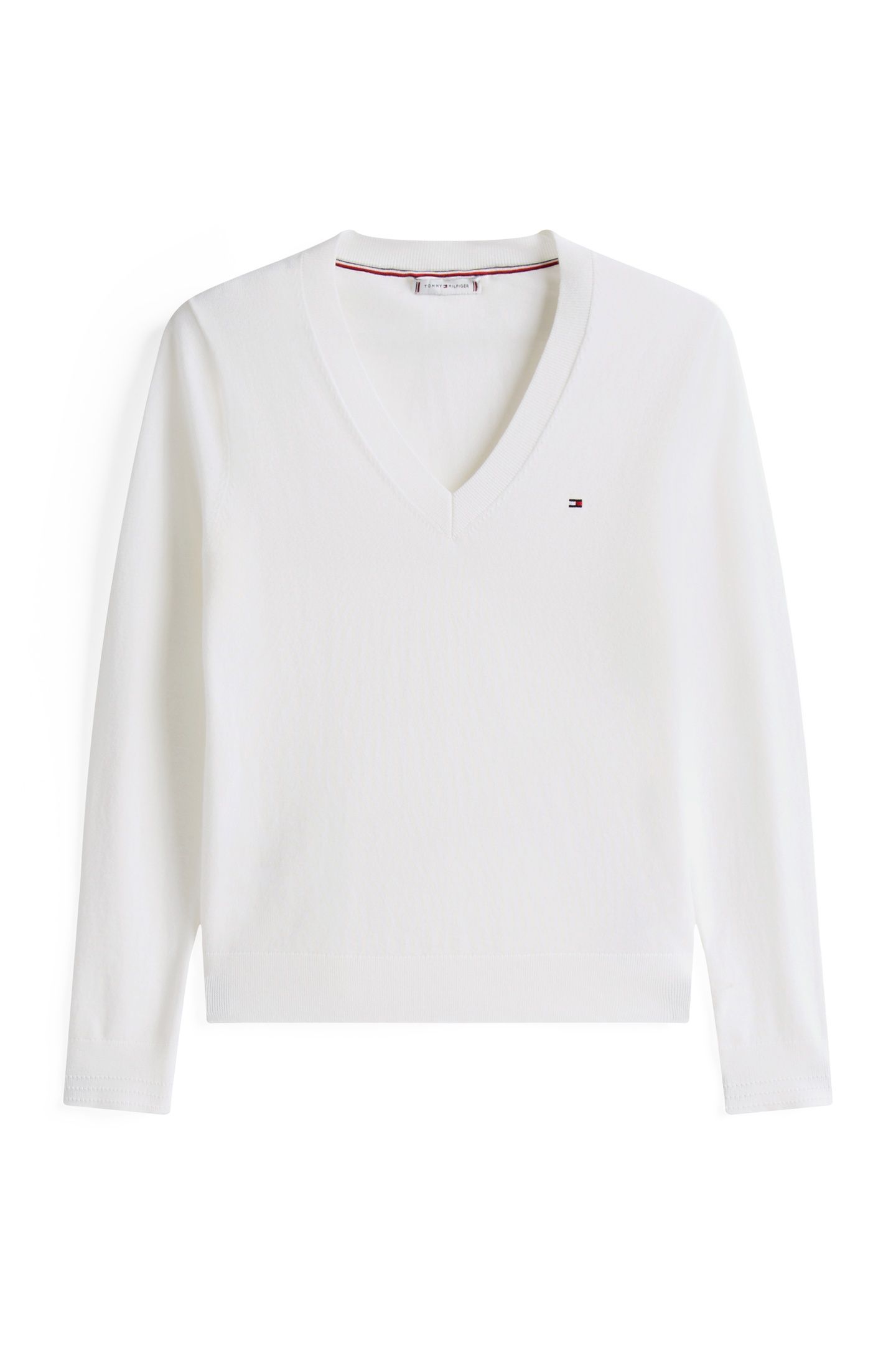 CO JERSEY STITCH V-NECK ECRU 7