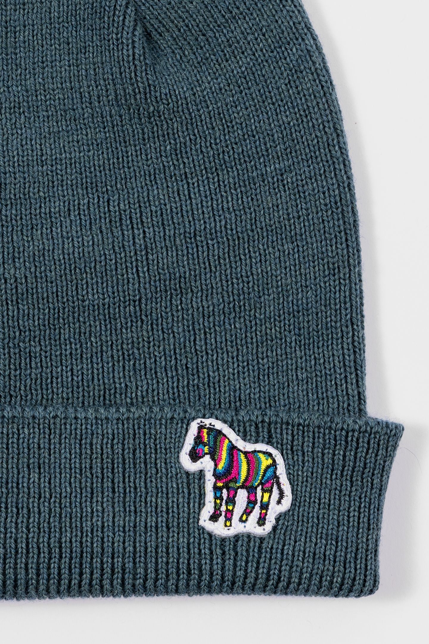 MEN BEANIE ZEBRA SSNL PETROL GREEN 5