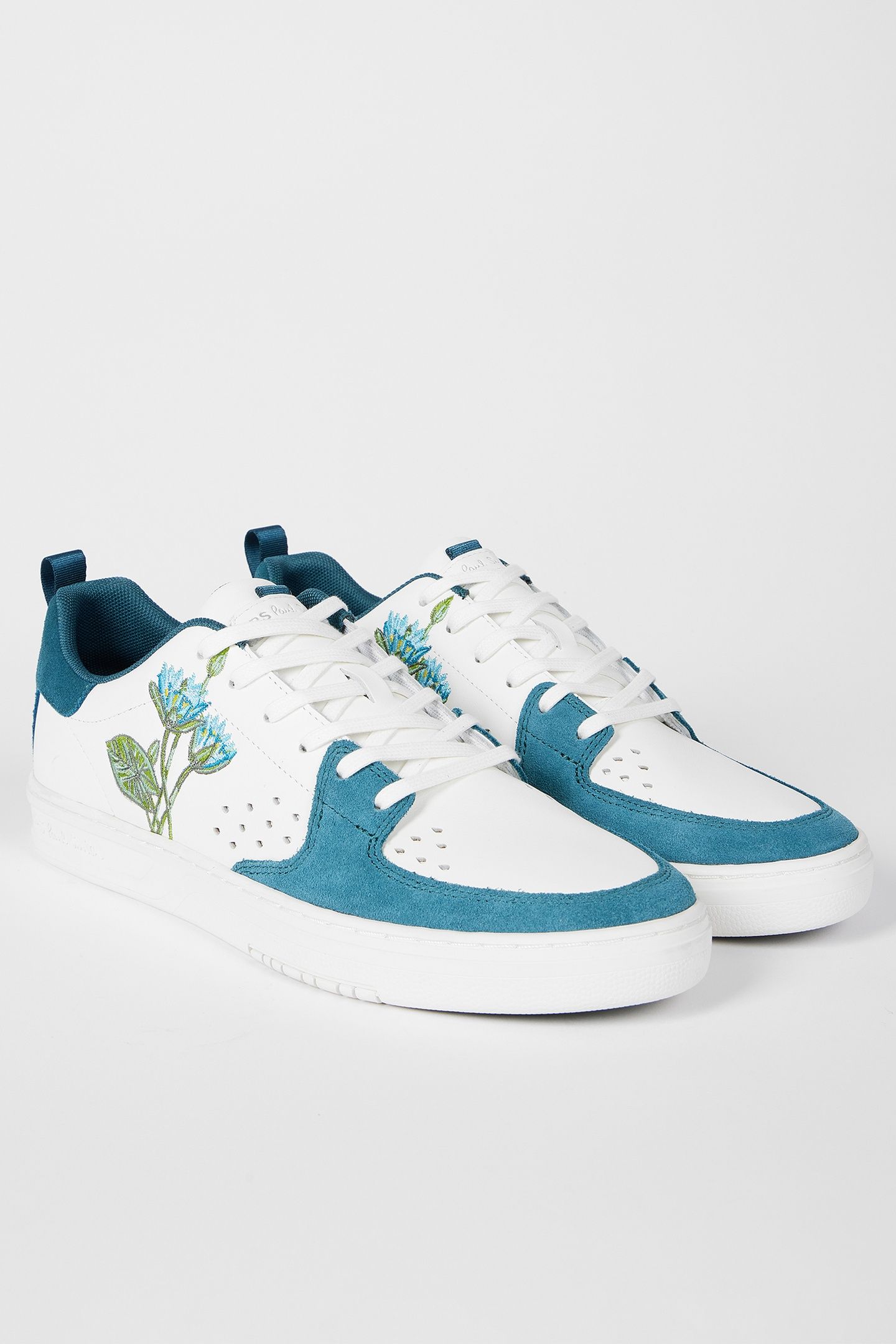 MENS SHOE COSMO WHITE NAVY FLOWER PRINT WHITE 6