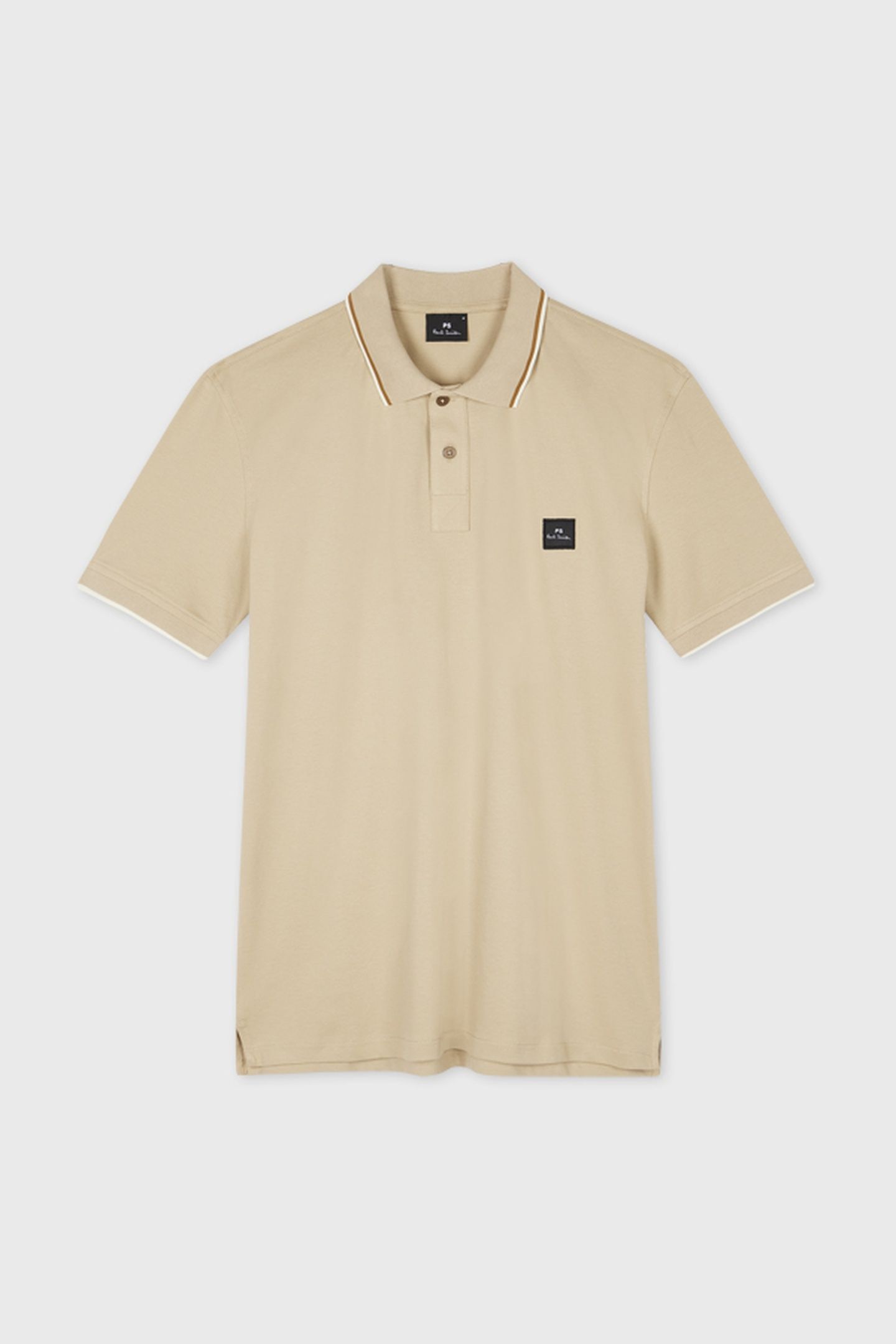 MENS REG FIT POLO MEDIUM BEIGE 2