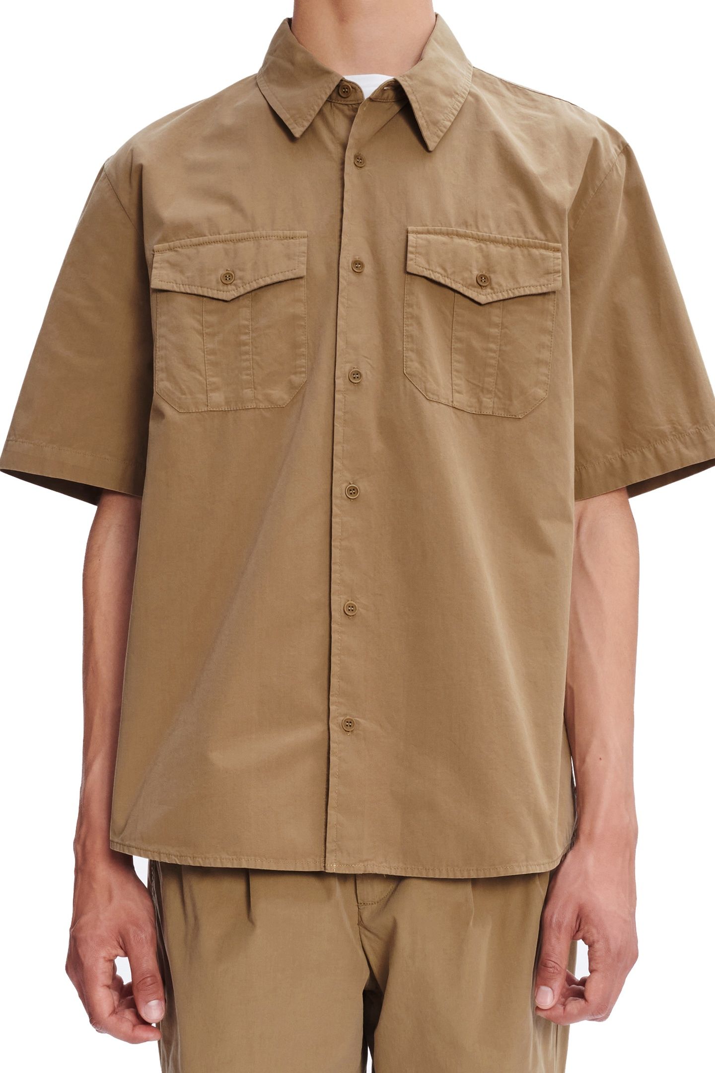 UNISEX SHORT-SLEEVE SHIRT JOEY DARK BEIGE 1