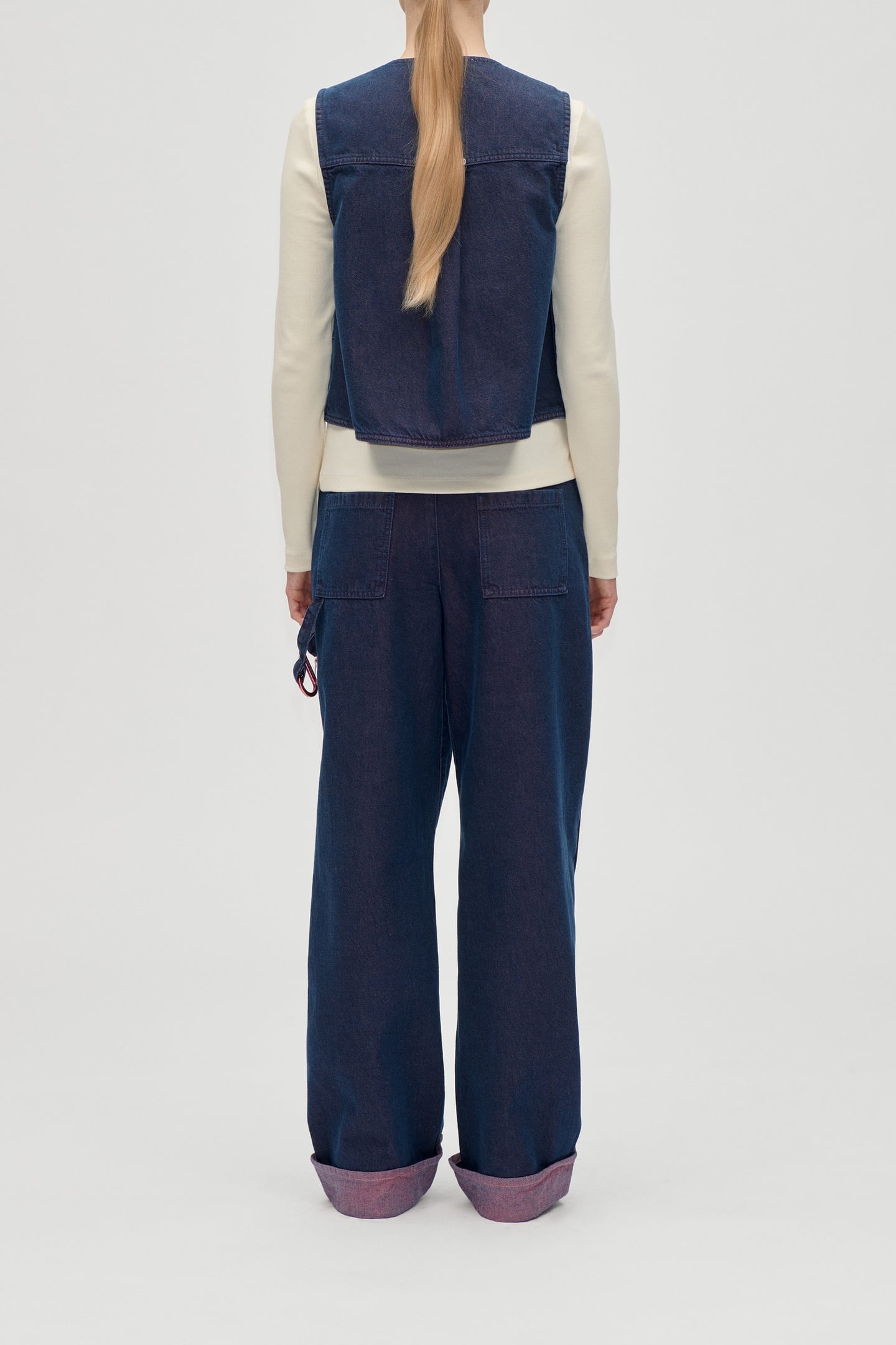 TWIST KNEE SEAMS PANTS DUSKY/DRIED ROSE 2