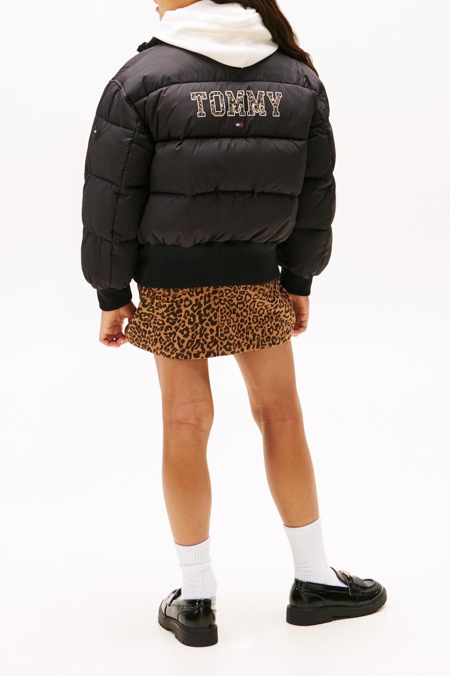 GIRLS REVERSIBLE PUFFER BLACK AOP 2