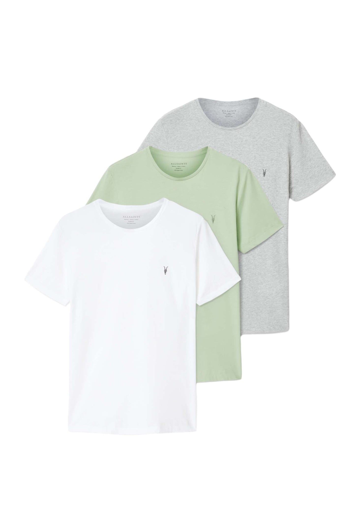 TONIC SS CREW 3 PK GREY/WHITE/GREEN 6