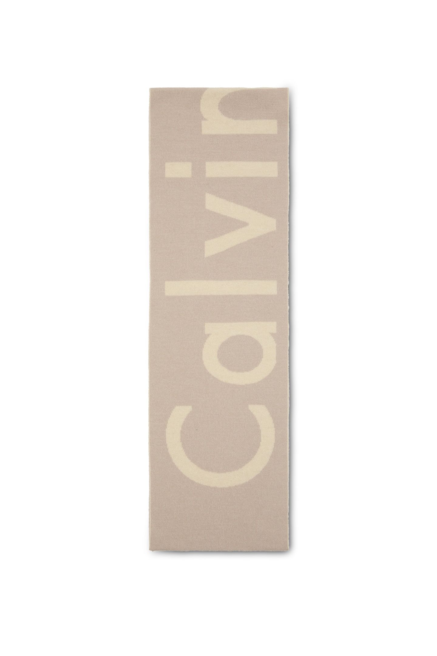 BOLD LOGO 2-TONE WOOL SCARF CHALK/CHATEAU 1