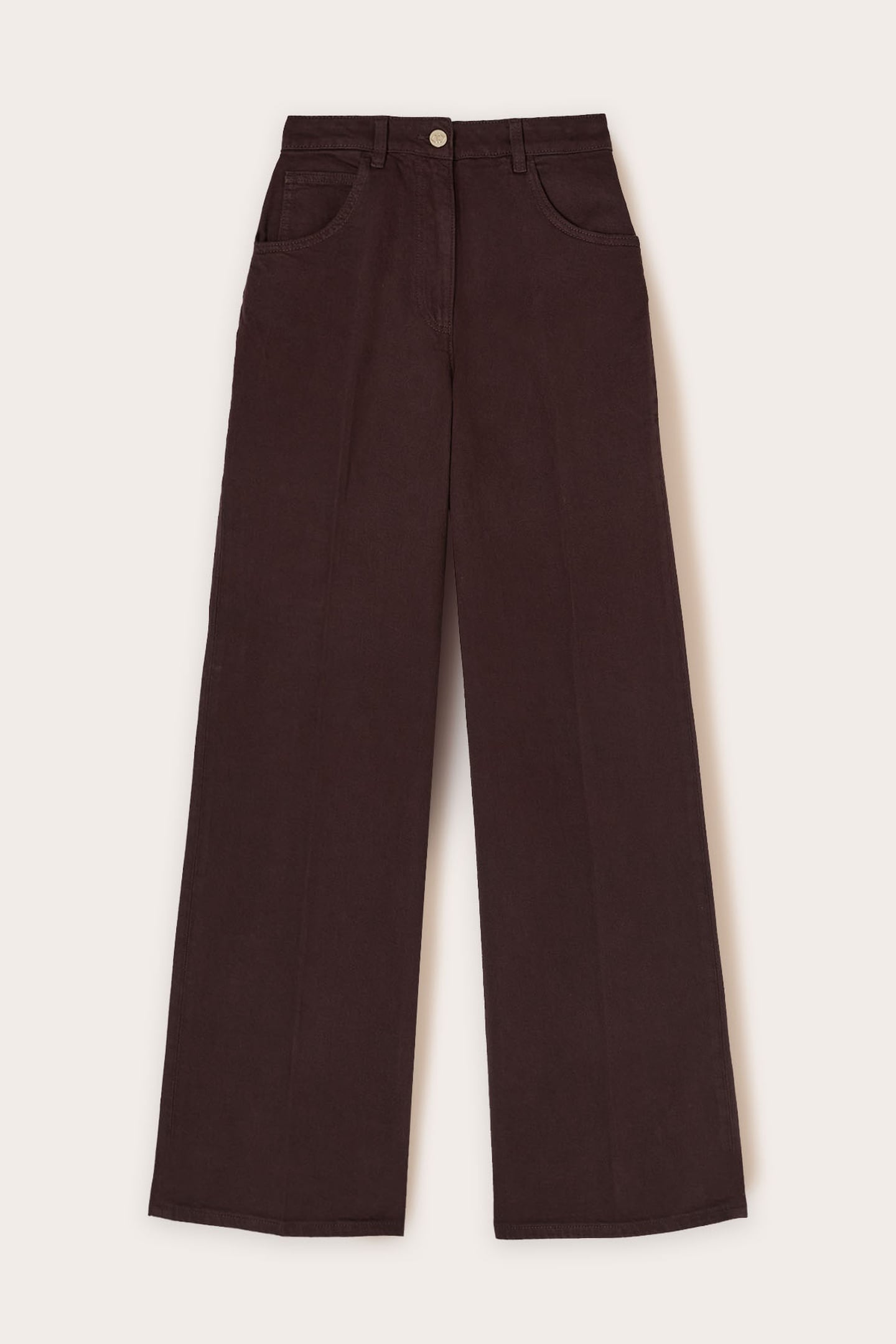 COTTON PALAZZO PANTS BROWN 4