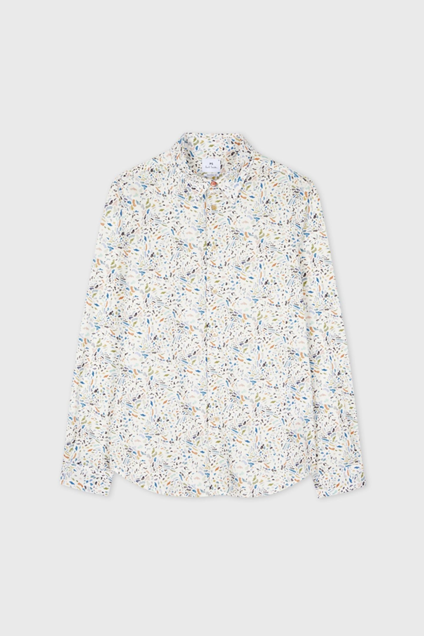 MENS LS TAILORED FIT SHIRT OFF WHITE 6