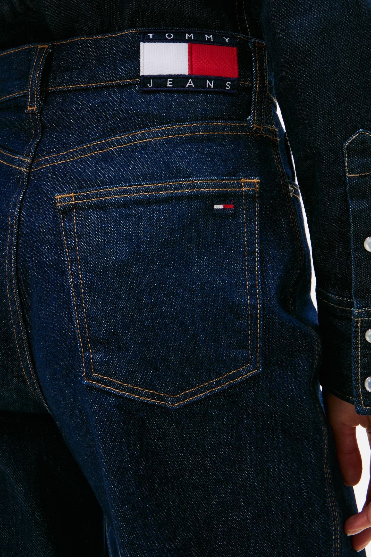 CLAIRE HIGH RISE WIDE TURN UP DENIM DARK 5