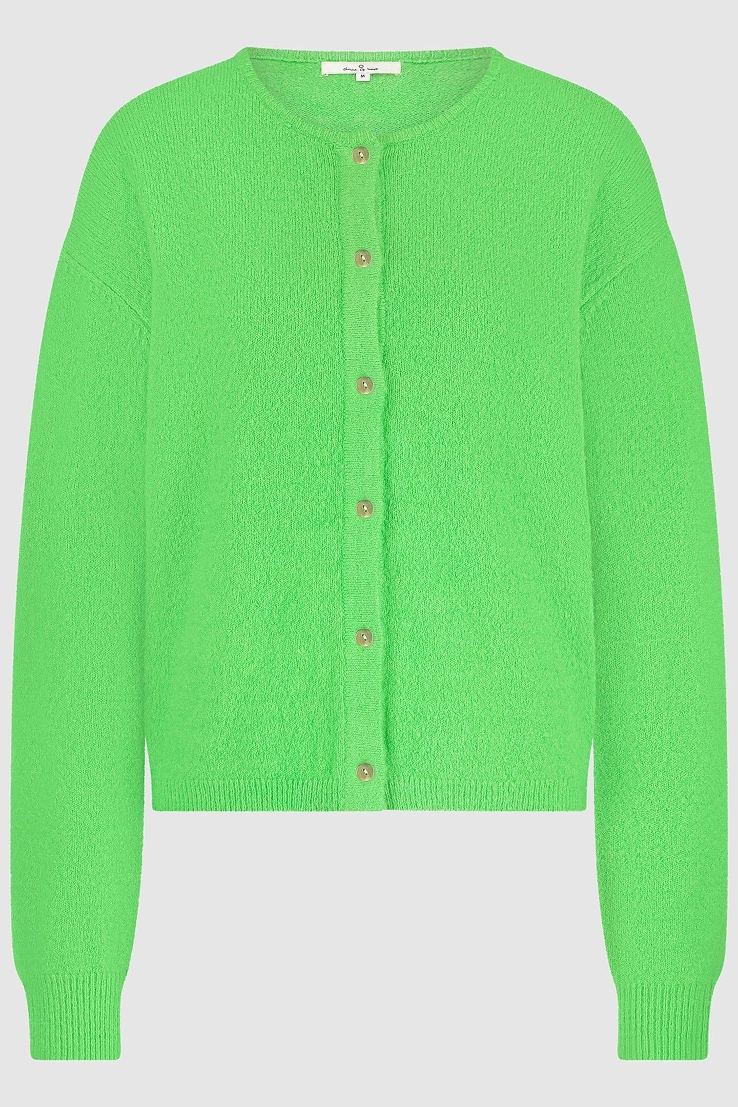 GIRLS BODI CARDIGAN GLOWING GREEN 1