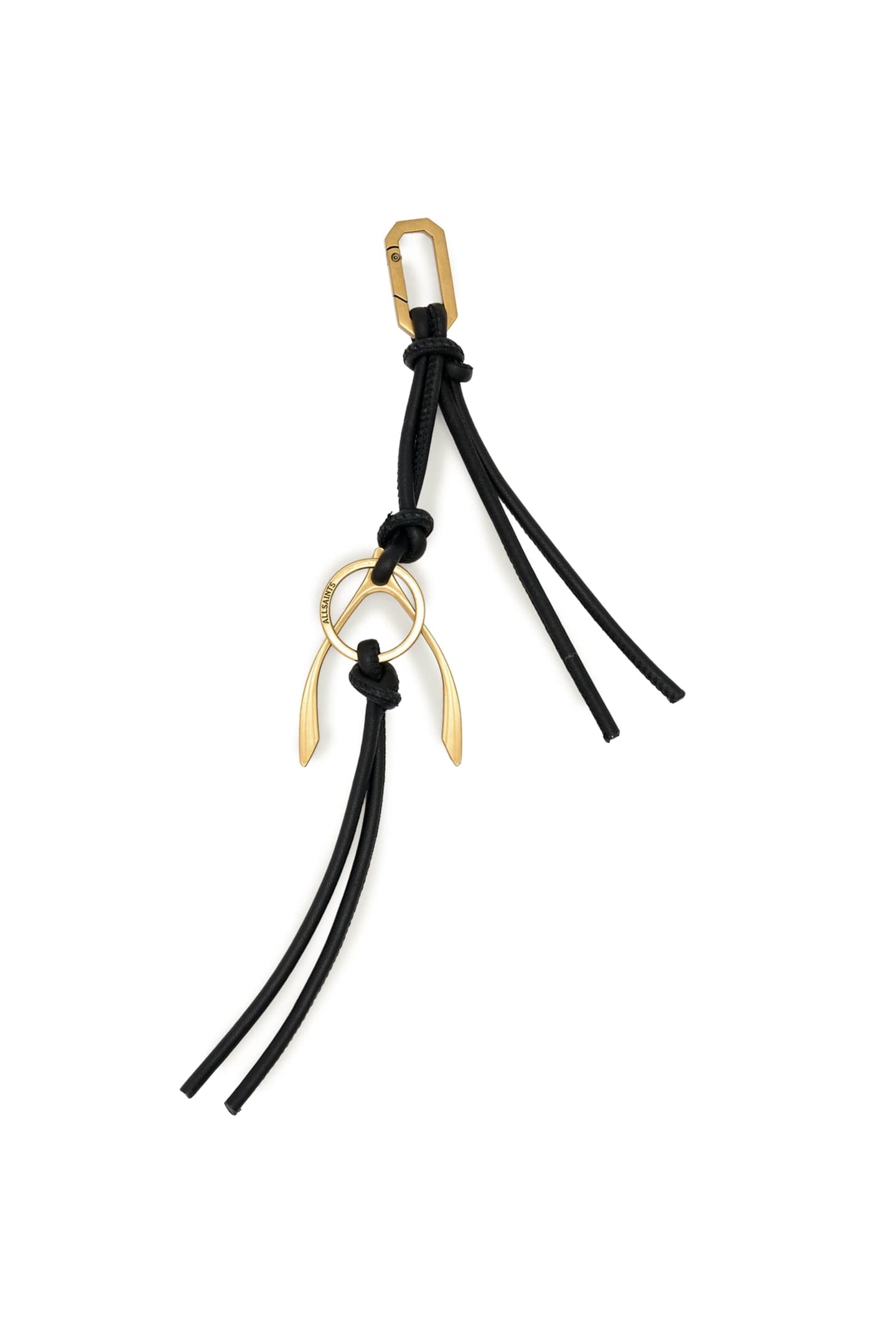 WISHBONE MTL KEYRING BLACK/GOLD 1