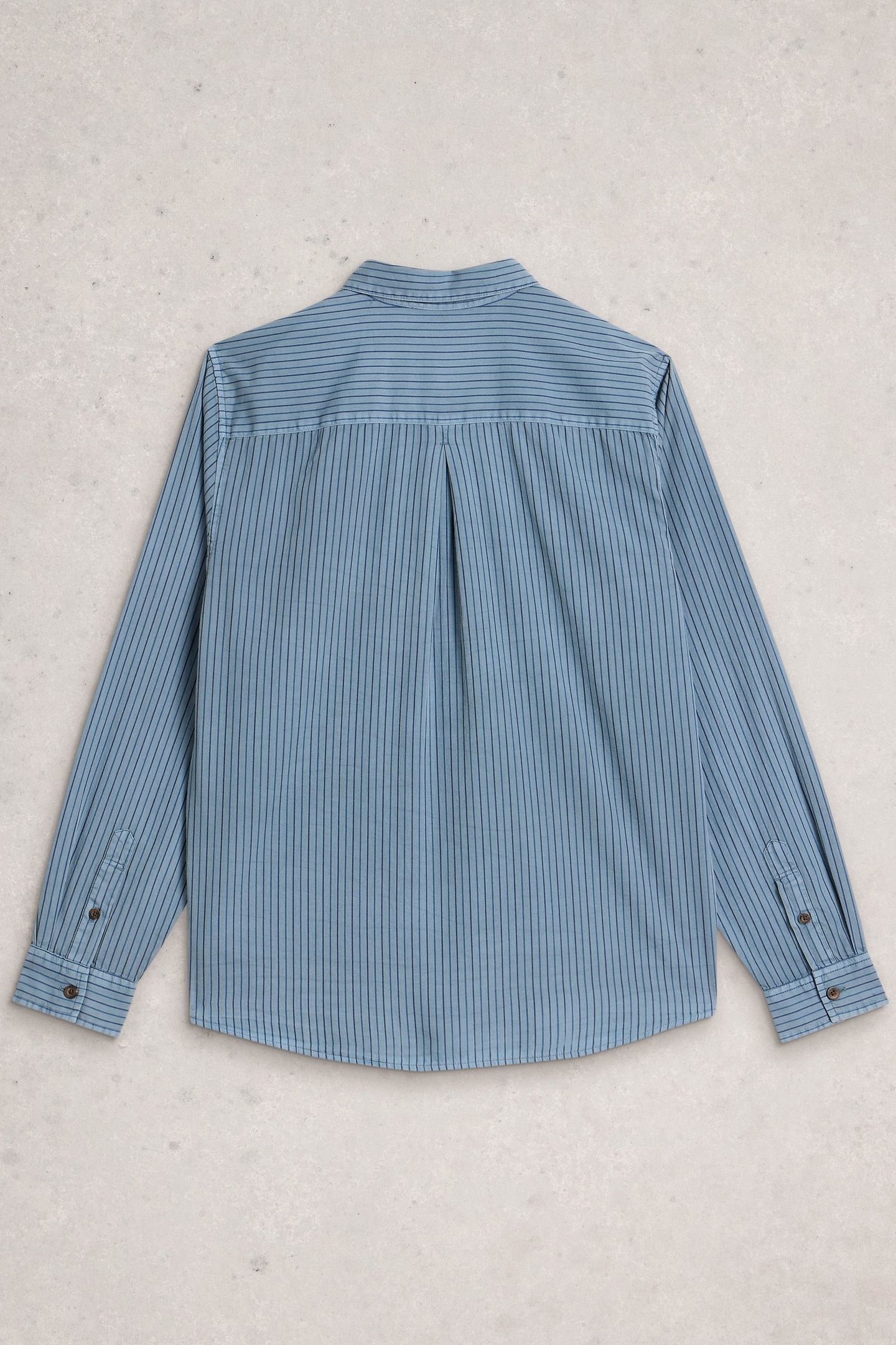 STRIPE TWILL SHIRT LIGHT BLUE 2