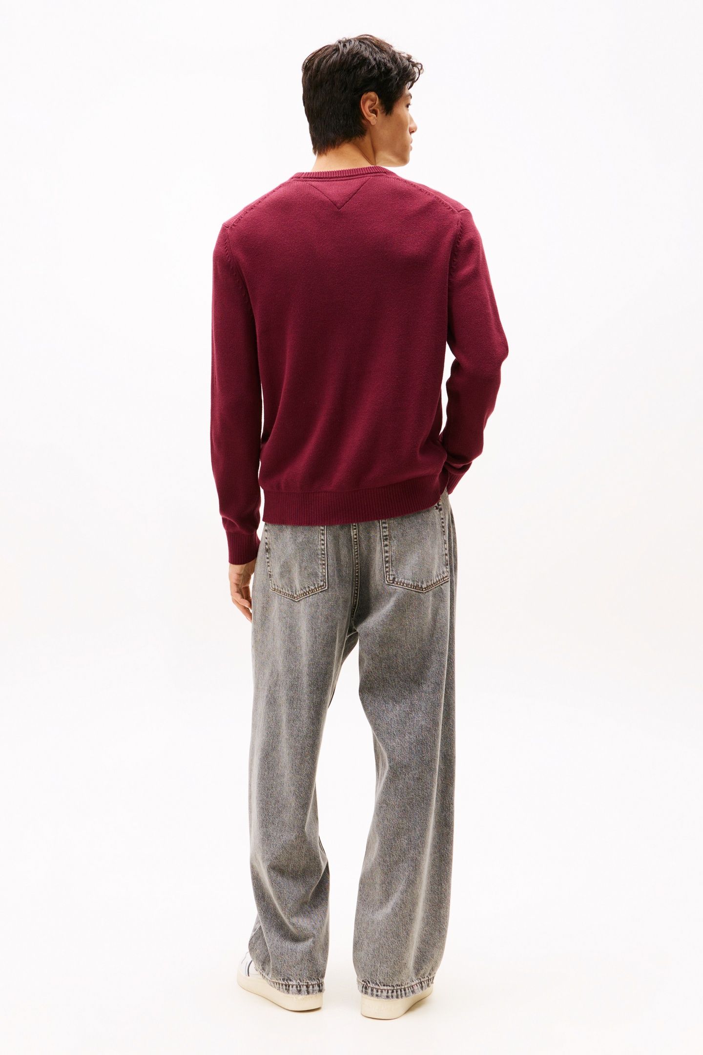 TJM SLIM ESSENTIAL SWEATER RED WINE 2