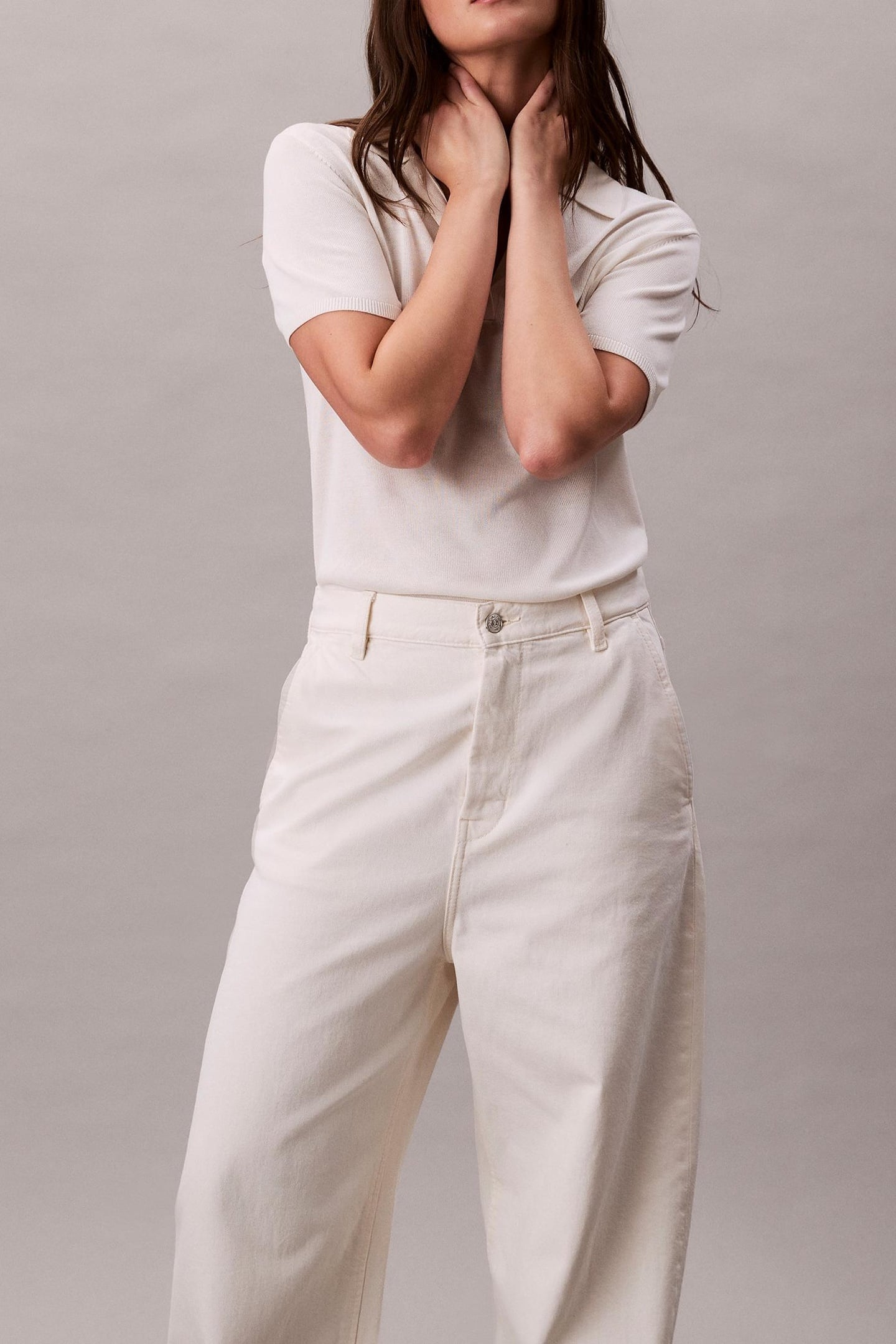 TROUSER BARREL ECRU 4