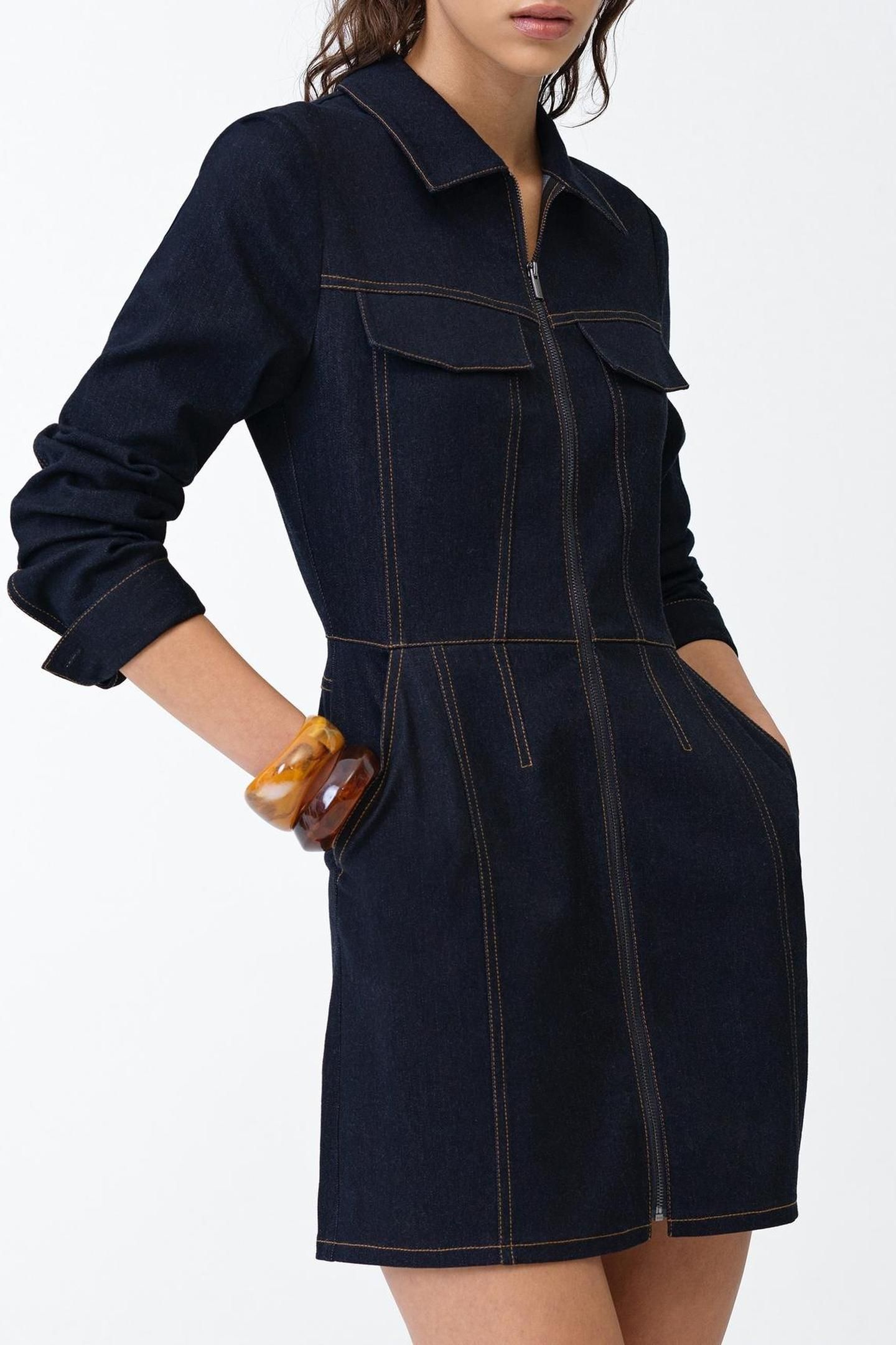 YAMI RAW WASH DENIM DRESS RAW INDIGO 3