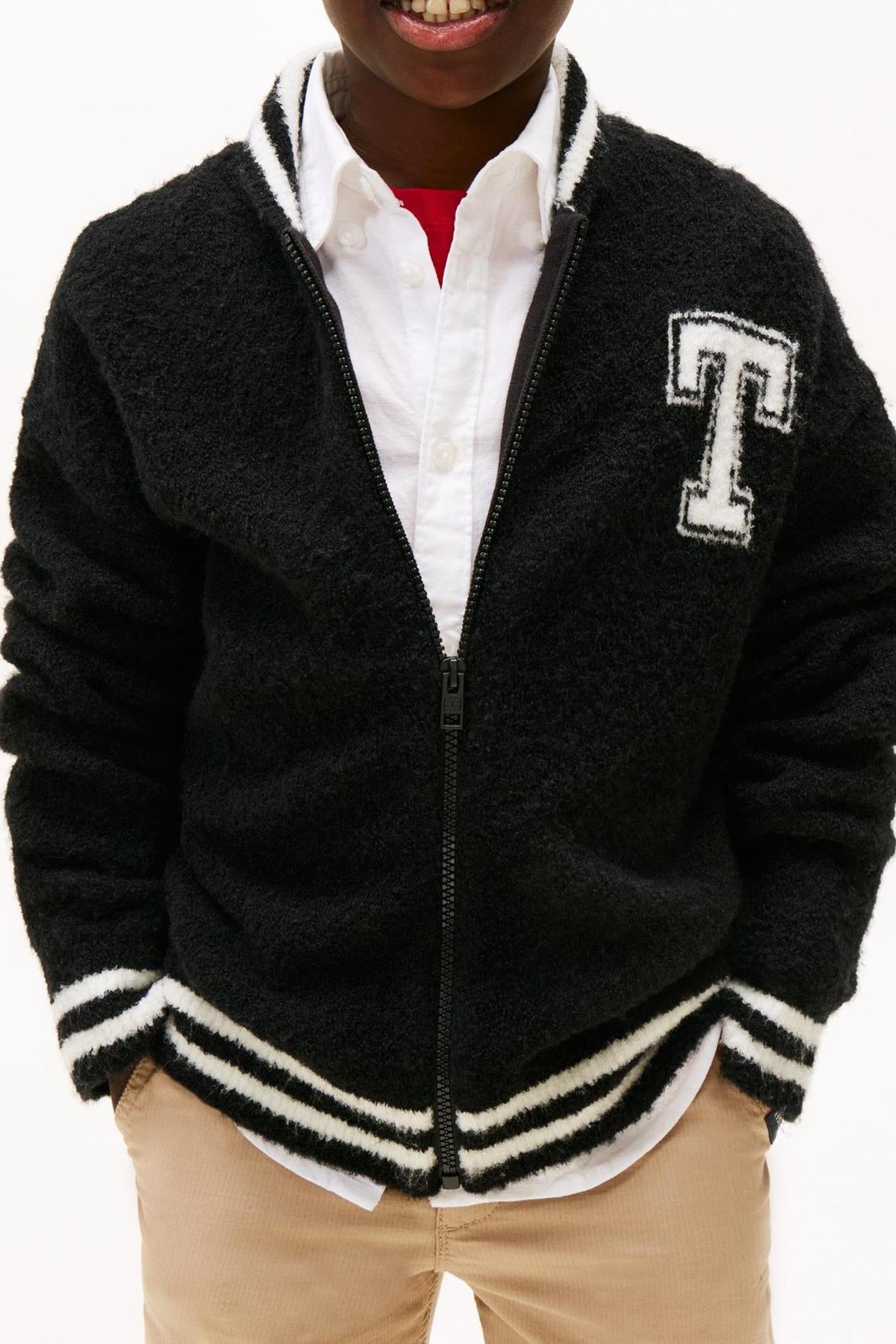 BOYS WOOL BLEND SWEATER BLACK 1