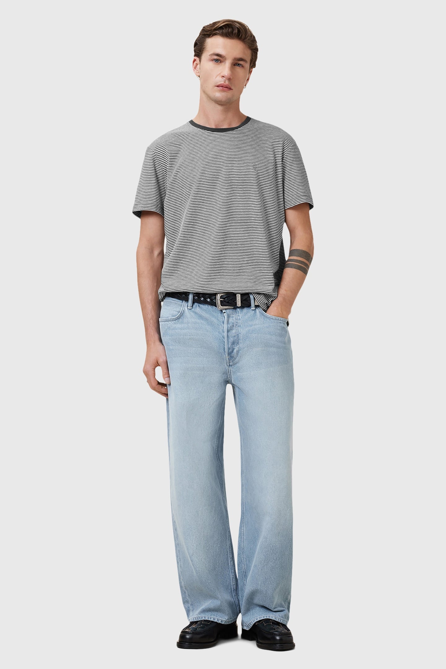 DILLON SS CREW CHALK WHITE/GREY 1