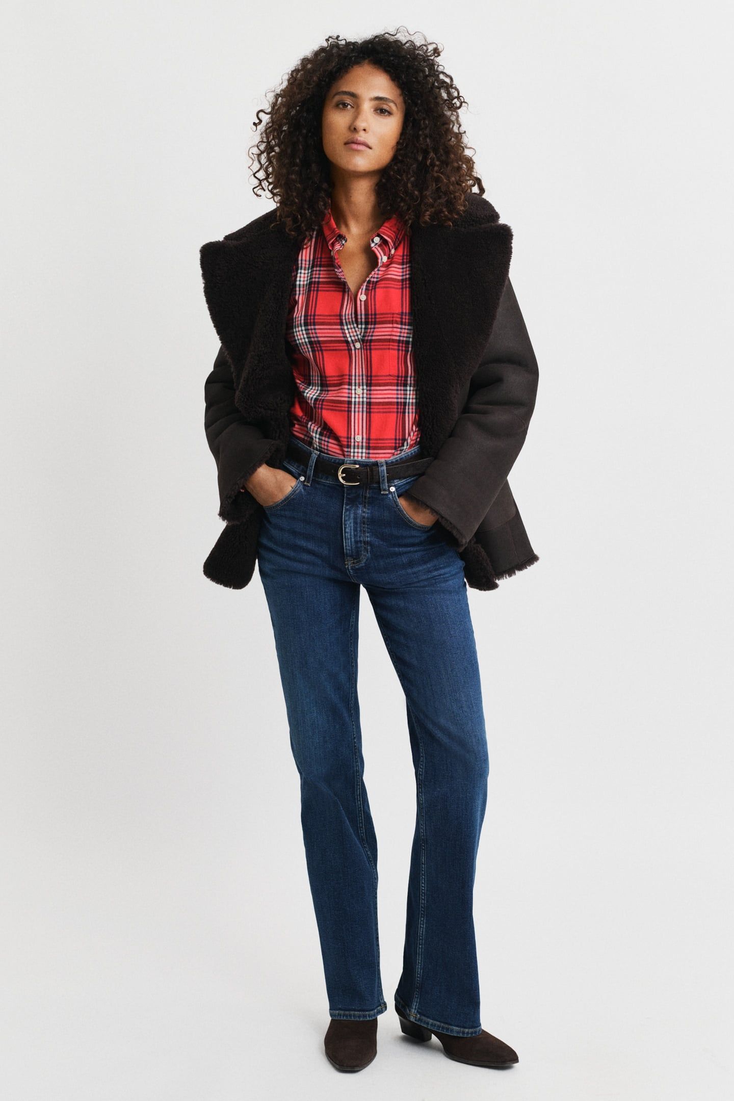 REL CHECKED FLANNEL BD SHIRT RUBY RED 3