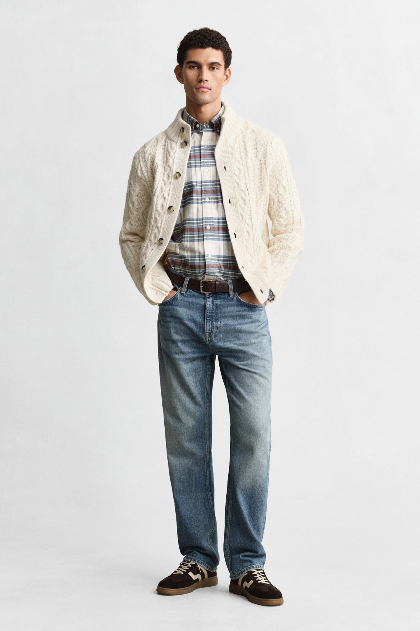 REG OXFORD CHECK SHIRT WOODY GREEN 3