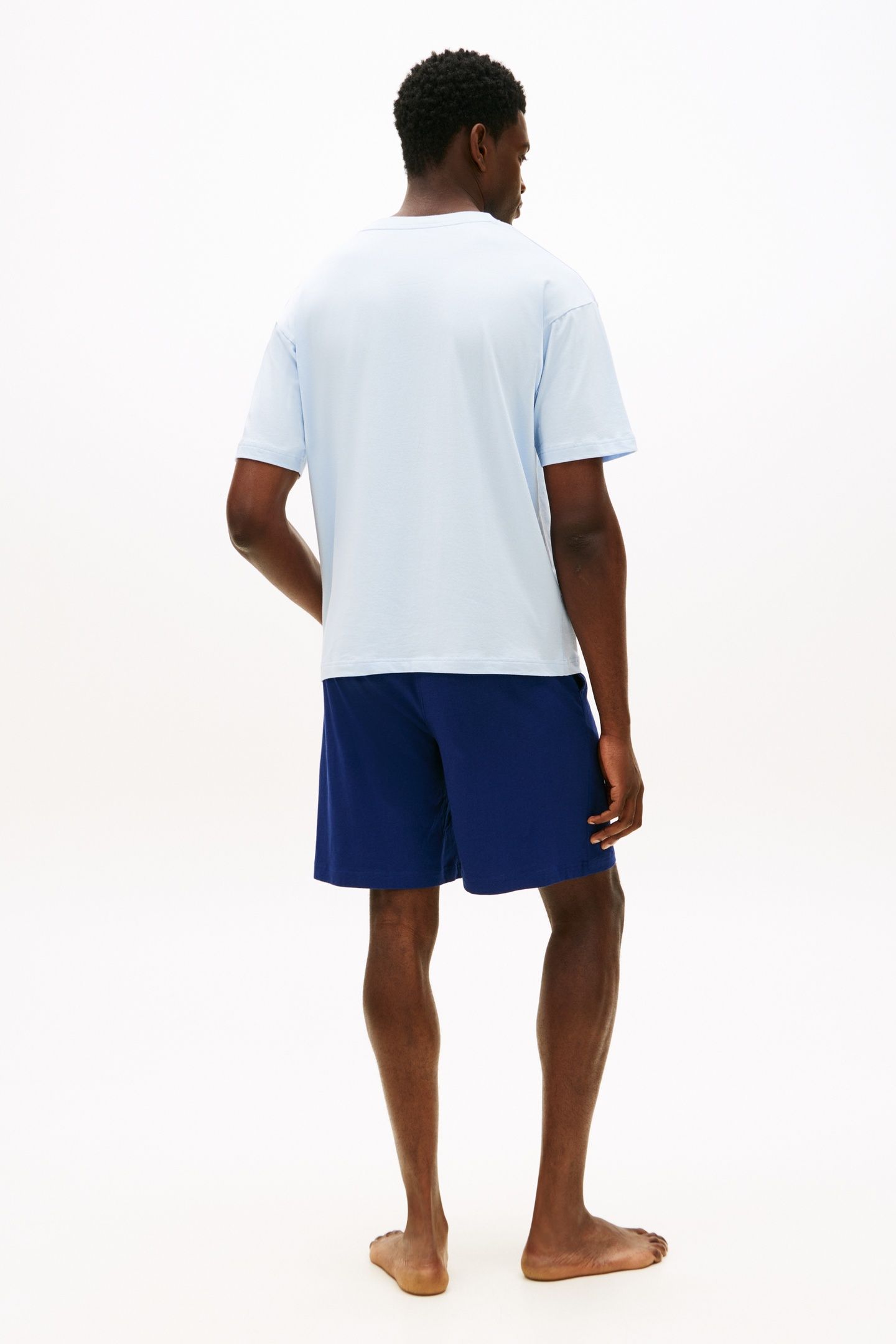 SS JERSEY PJ SET BREEZY BLUE/PREPPY NAVY 2